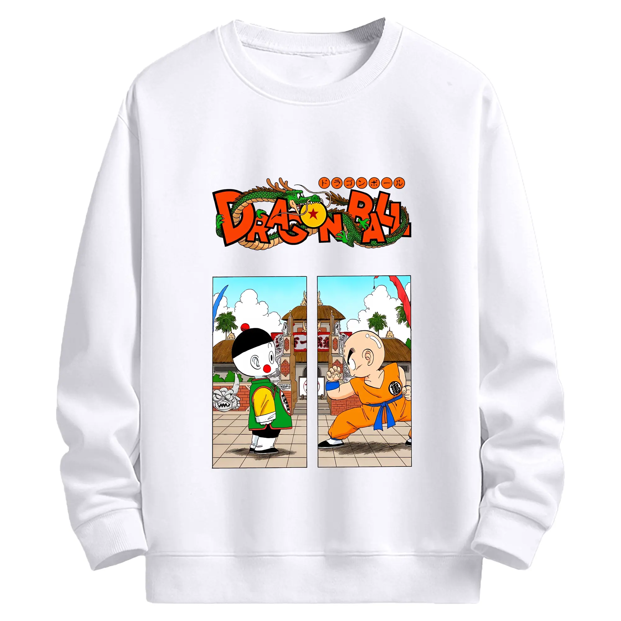 ドラゴンボール グッズ チャオズ - 高品質 クルーネック スウェット ・ コットン59％ ポリエステル41％ ・ ユニセックス 長袖 トレーナー ・ カジュアル デイリー スポーツ 散歩用
