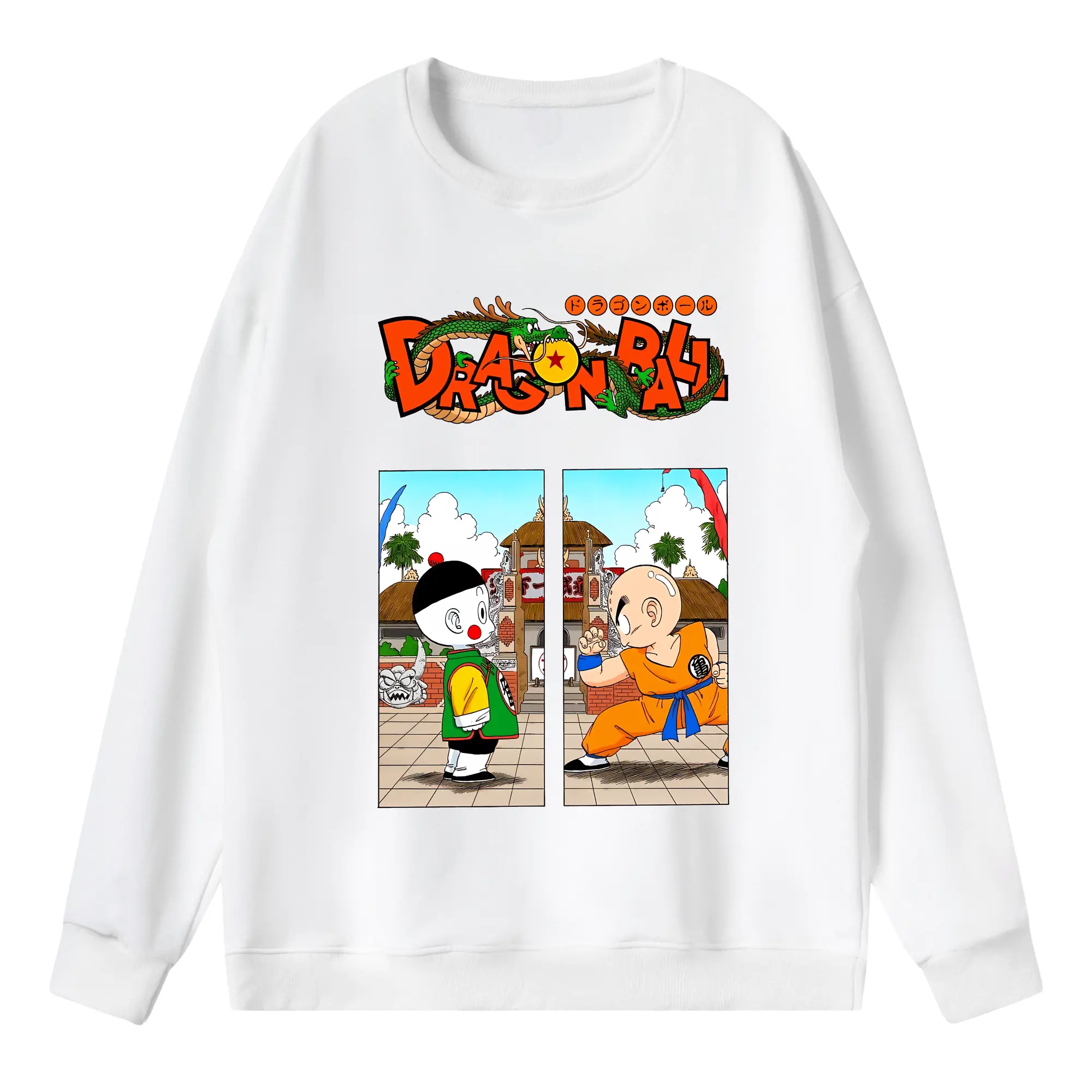 ドラゴンボール グッズ チャオズ - 薄手 クルーネック スウェット 裏毛260g · ポリエステル 春秋向け カジュアル 男女兼用 · トレーナー デイリー スポーツ 散歩に最適