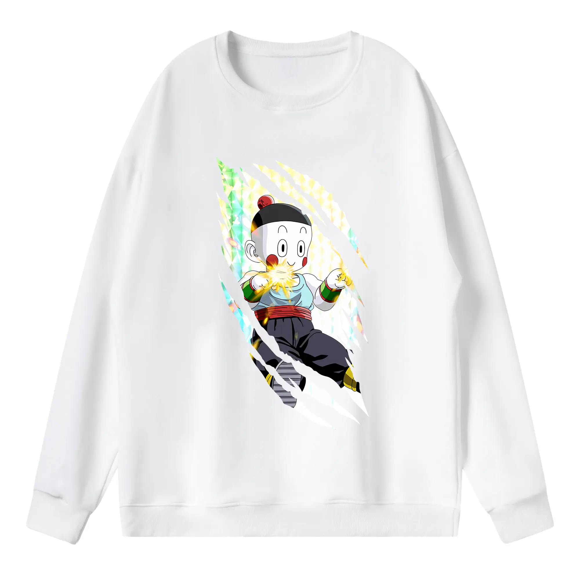 ドラゴンボール グッズ チャオズ - 薄手 クルーネック スウェット 裏毛260g · ポリエステル 春秋向け カジュアル 男女兼用 · トレーナー デイリー スポーツ 散歩に最適