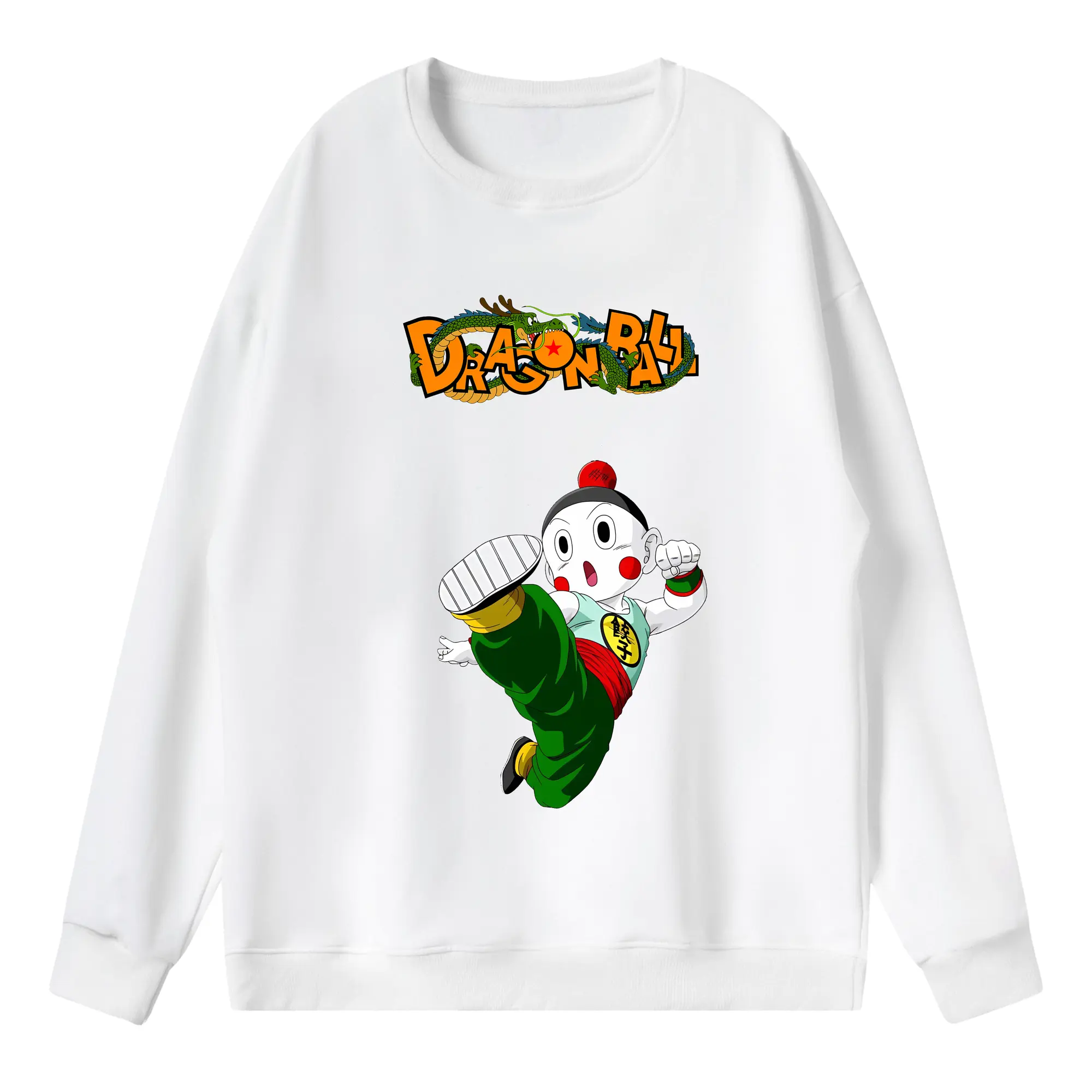 ドラゴンボール グッズ チャオズ - 薄手 クルーネック スウェット 裏毛260g · ポリエステル 春秋向け カジュアル 男女兼用 · トレーナー デイリー スポーツ 散歩に最適