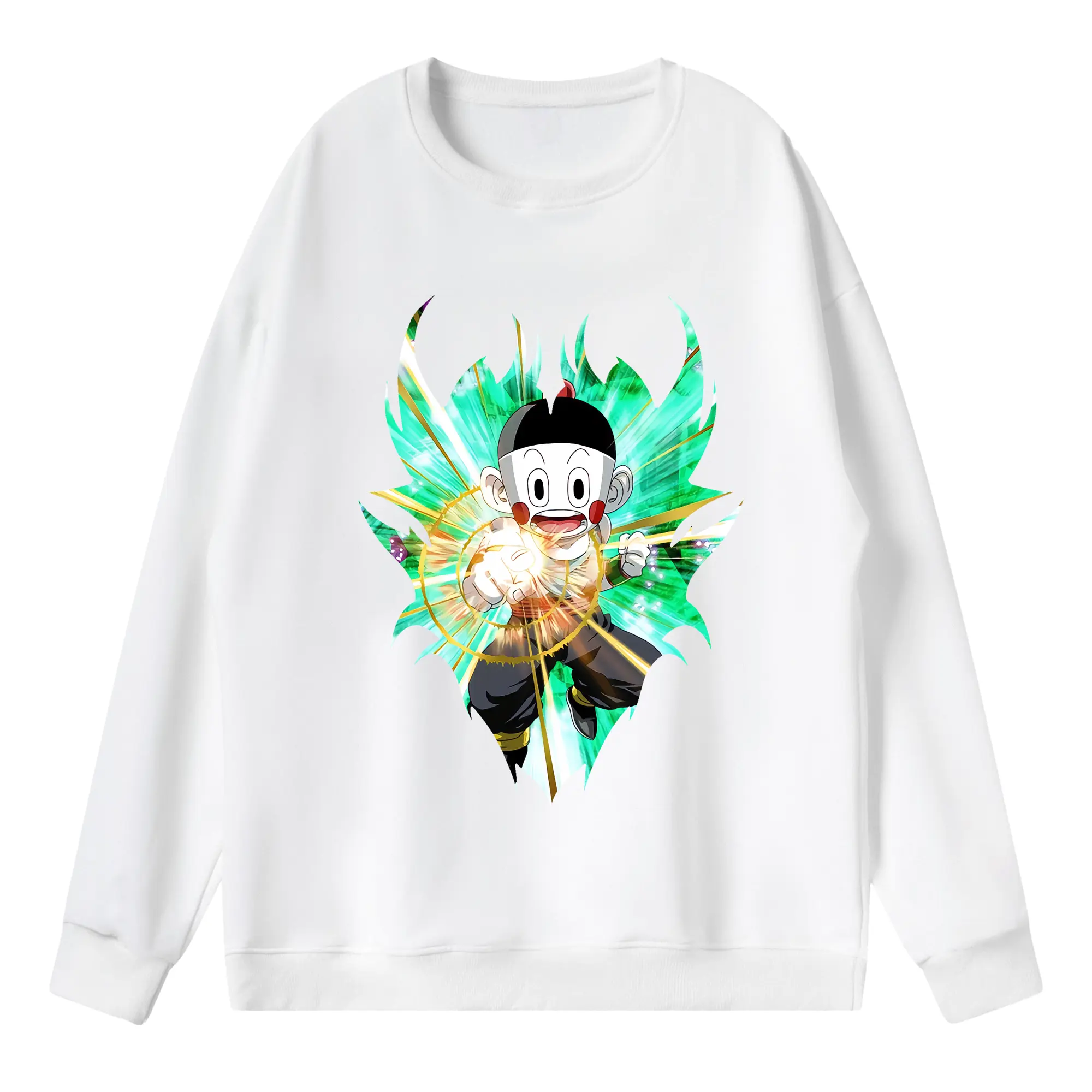 ドラゴンボール グッズ チャオズ - 薄手 クルーネック スウェット 裏毛260g · ポリエステル 春秋向け カジュアル 男女兼用 · トレーナー デイリー スポーツ 散歩に最適