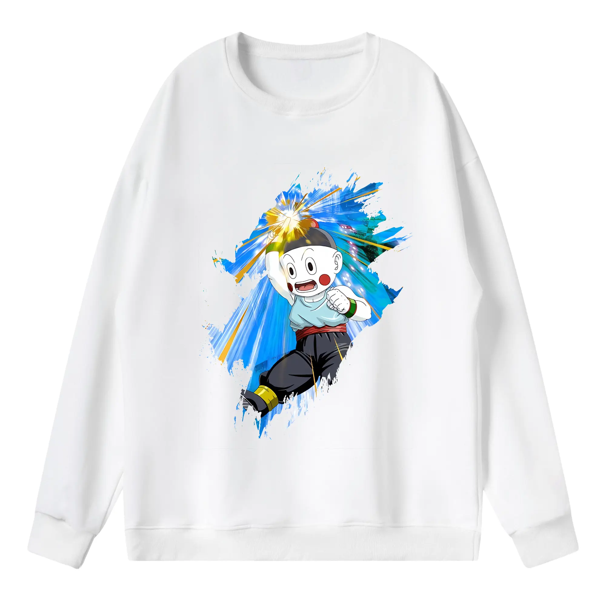 ドラゴンボール グッズ チャオズ - 薄手 クルーネック スウェット 裏毛260g · ポリエステル 春秋向け カジュアル 男女兼用 · トレーナー デイリー スポーツ 散歩に最適