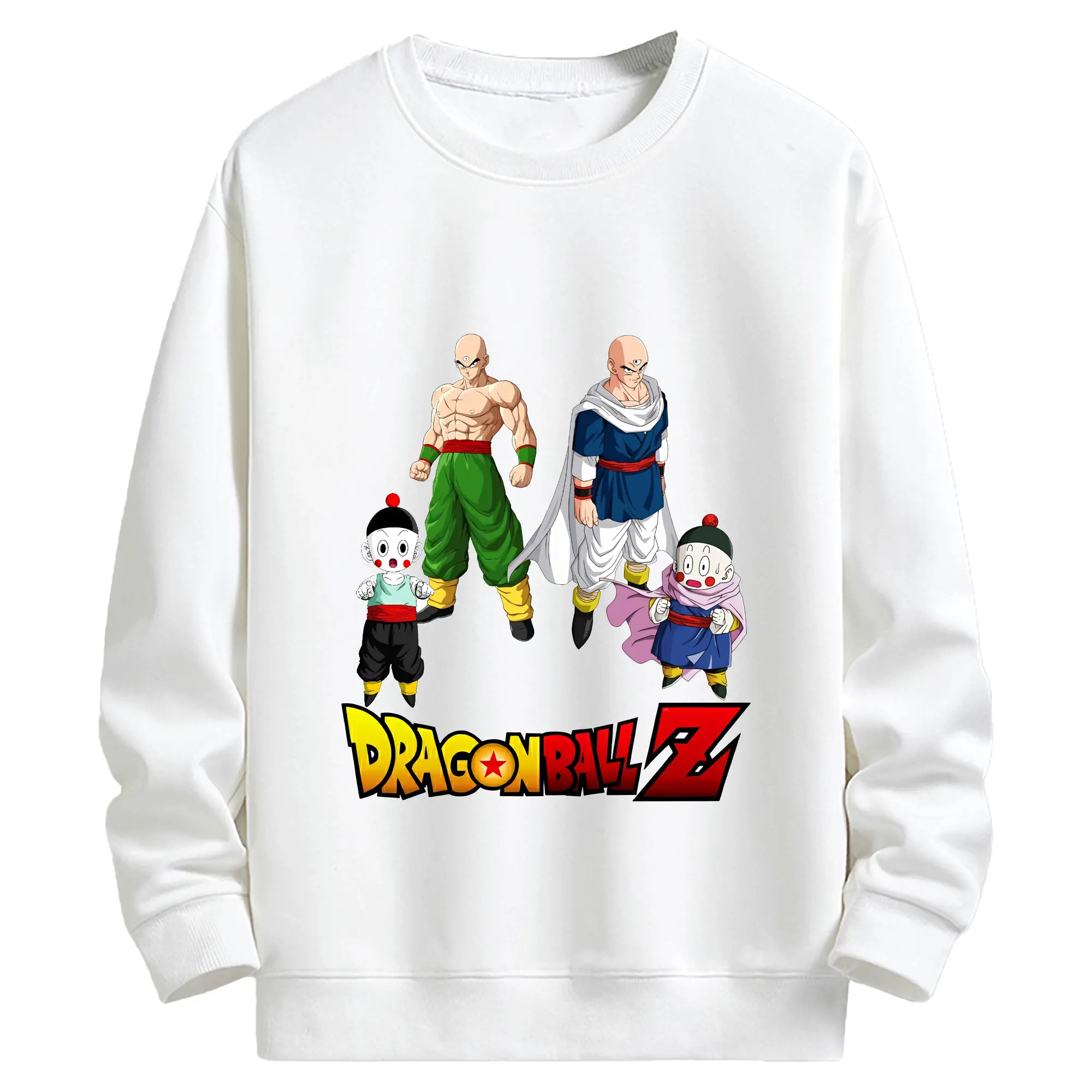 ドラゴンボール グッズ チャオズ - キッズ クルーネックスウェットシャツ ・ フロントプリント ・ 綿80％ ポリエステル20％ ・ 快適 通学 スポーツ 日常使い お散歩用