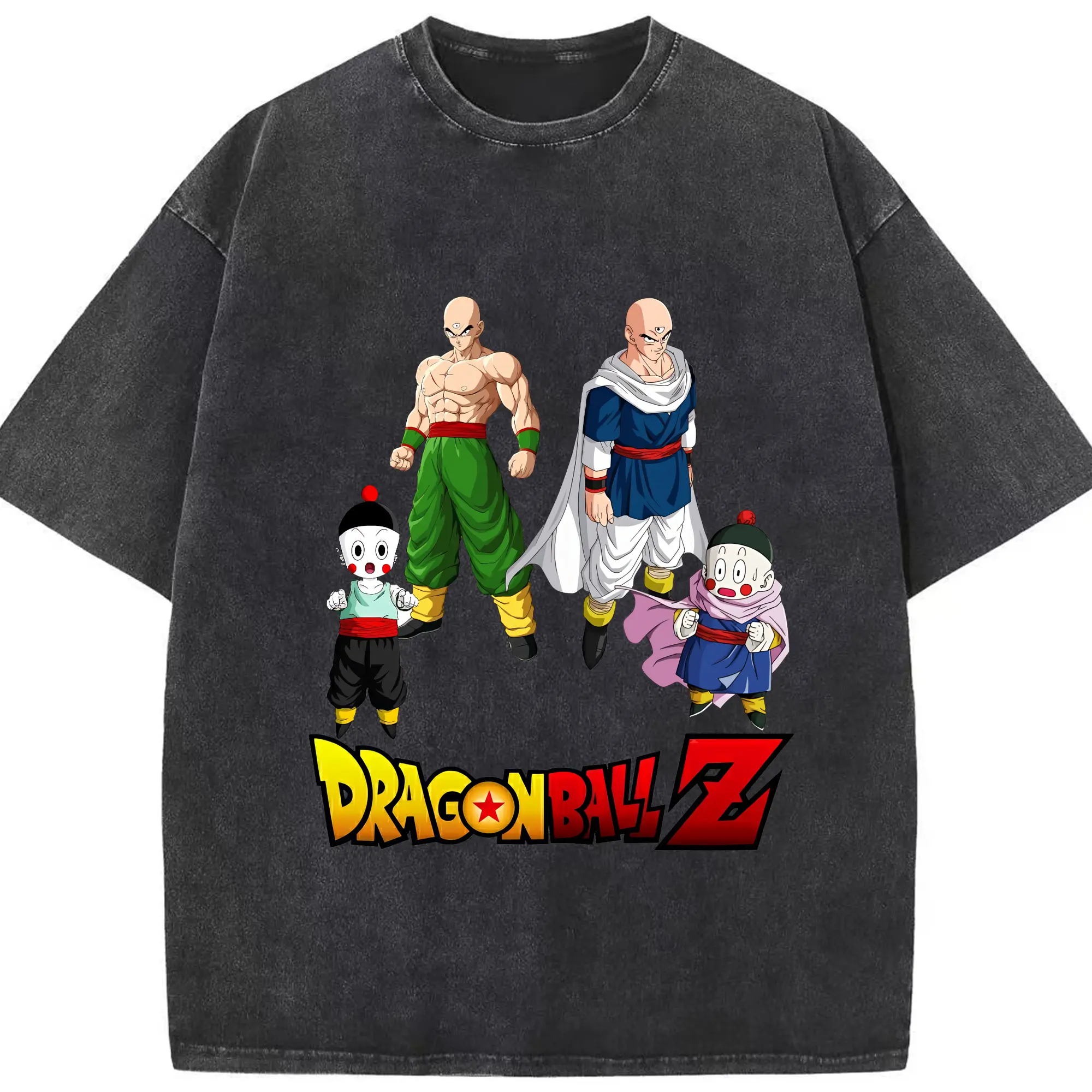 ドラゴンボール グッズ チャオズ - 綿100％ ヴィンテージ風 半袖Tシャツ ・ フロントプリント ・ 柔らか肌触り ・ 通気性 快適 ・ スポーツ カジュアル 外出用
