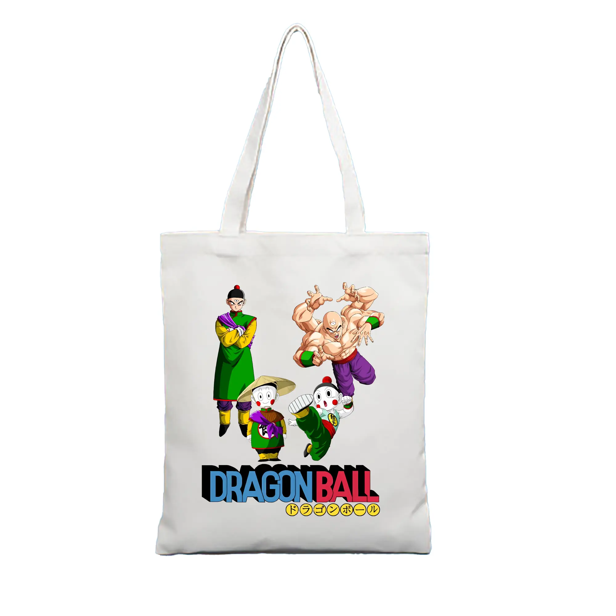 ドラゴンボール グッズ チャオズ - 縦型キャンバス手提げバッグ（トートバッグ） ・ キャンバス素材 ・ ショッピング用 ・ 軽量 丈夫 お手入れ簡単