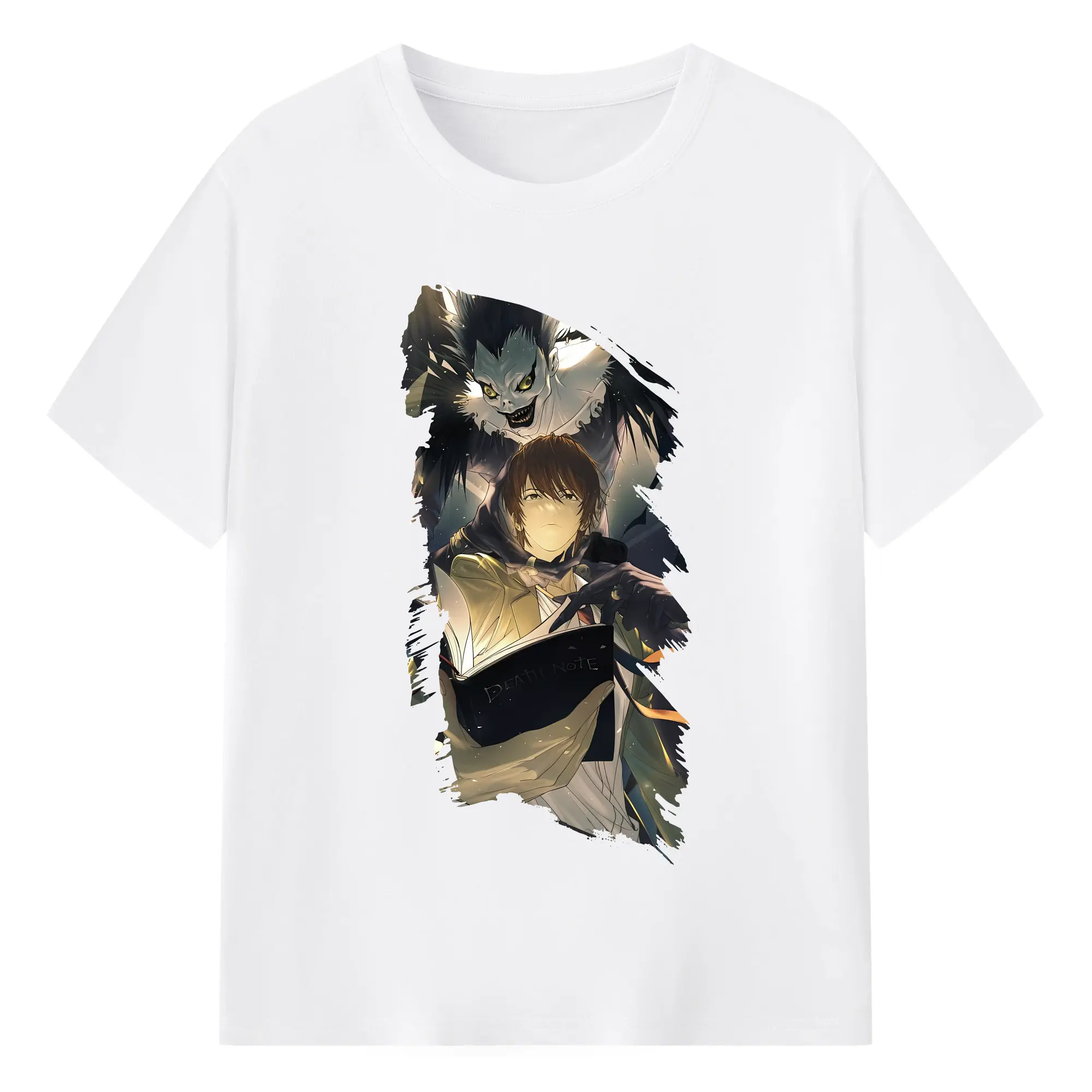 デスノート グッズ,夜神月 - 綿100％ 半袖Tシャツ ・ フロントプリント ・ 快適 通気性 ・ 日常使い 散歩 スポーツ用