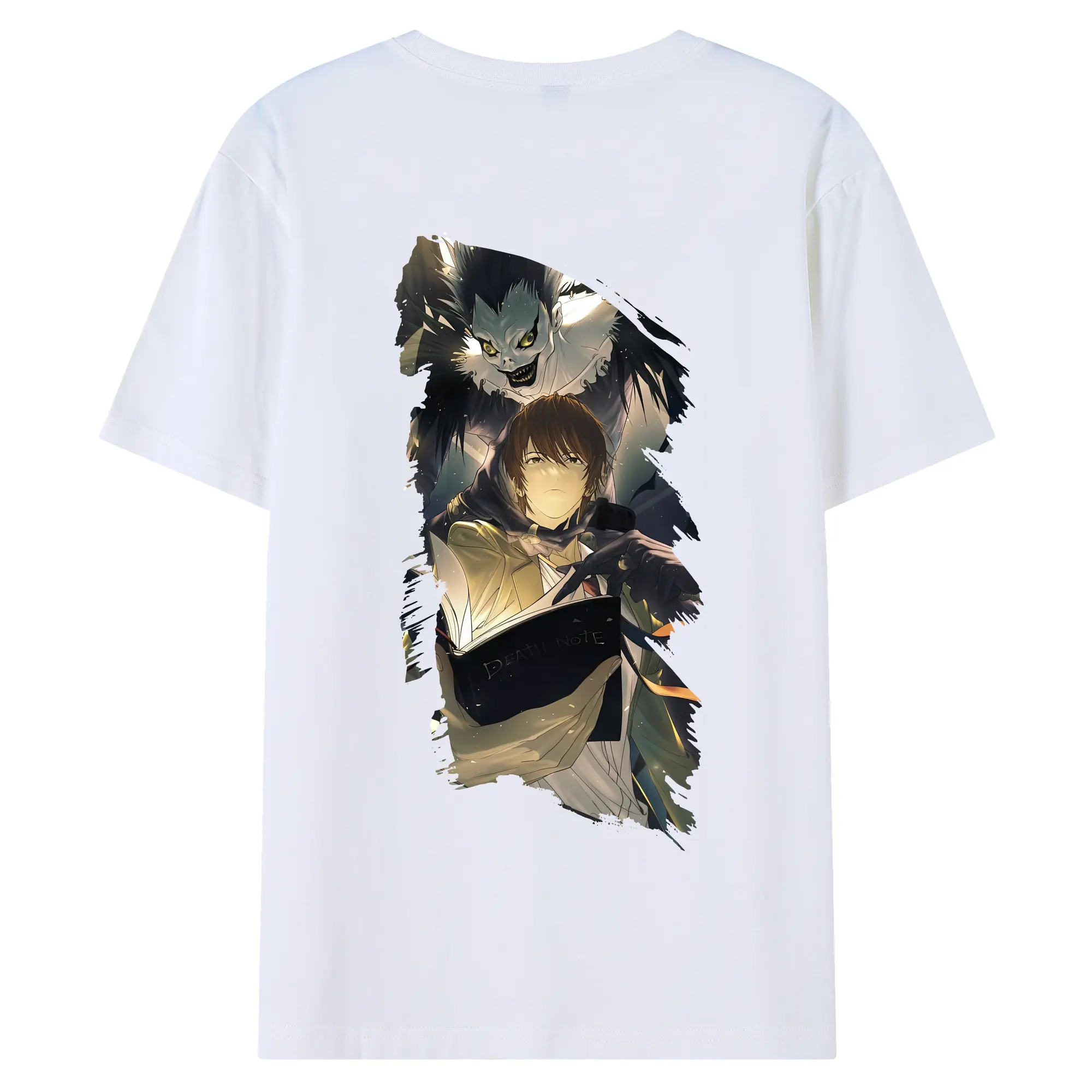 デスノート グッズ,夜神月 - 綿100％ 半袖Tシャツ ・ バックプリント ・ 快適 通気性 ・ 日常使い 散歩 スポーツ用