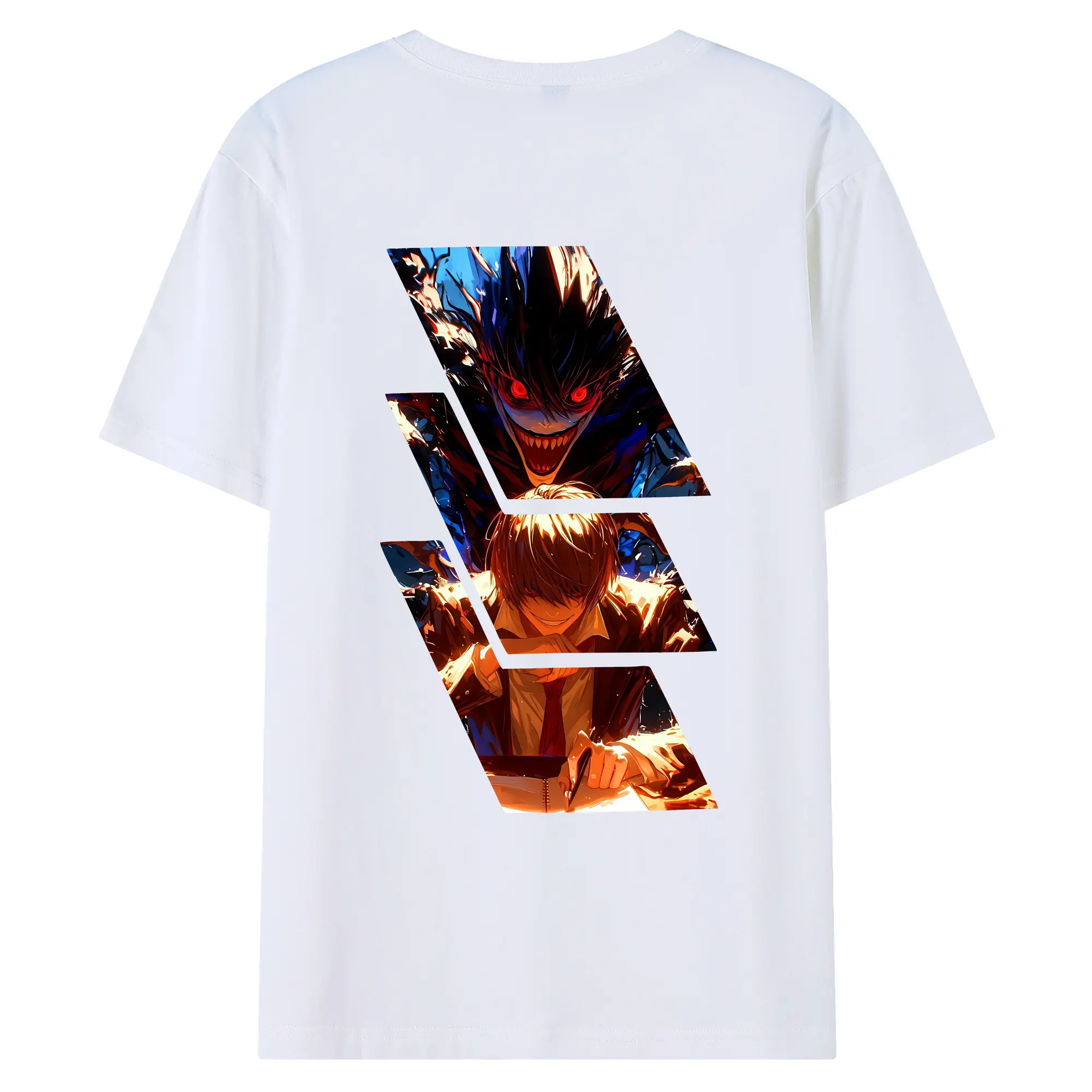 デスノート グッズ,夜神月 - 綿100％ 半袖Tシャツ ・ バックプリント ・ 快適 通気性 ・ 日常使い 散歩 スポーツ用