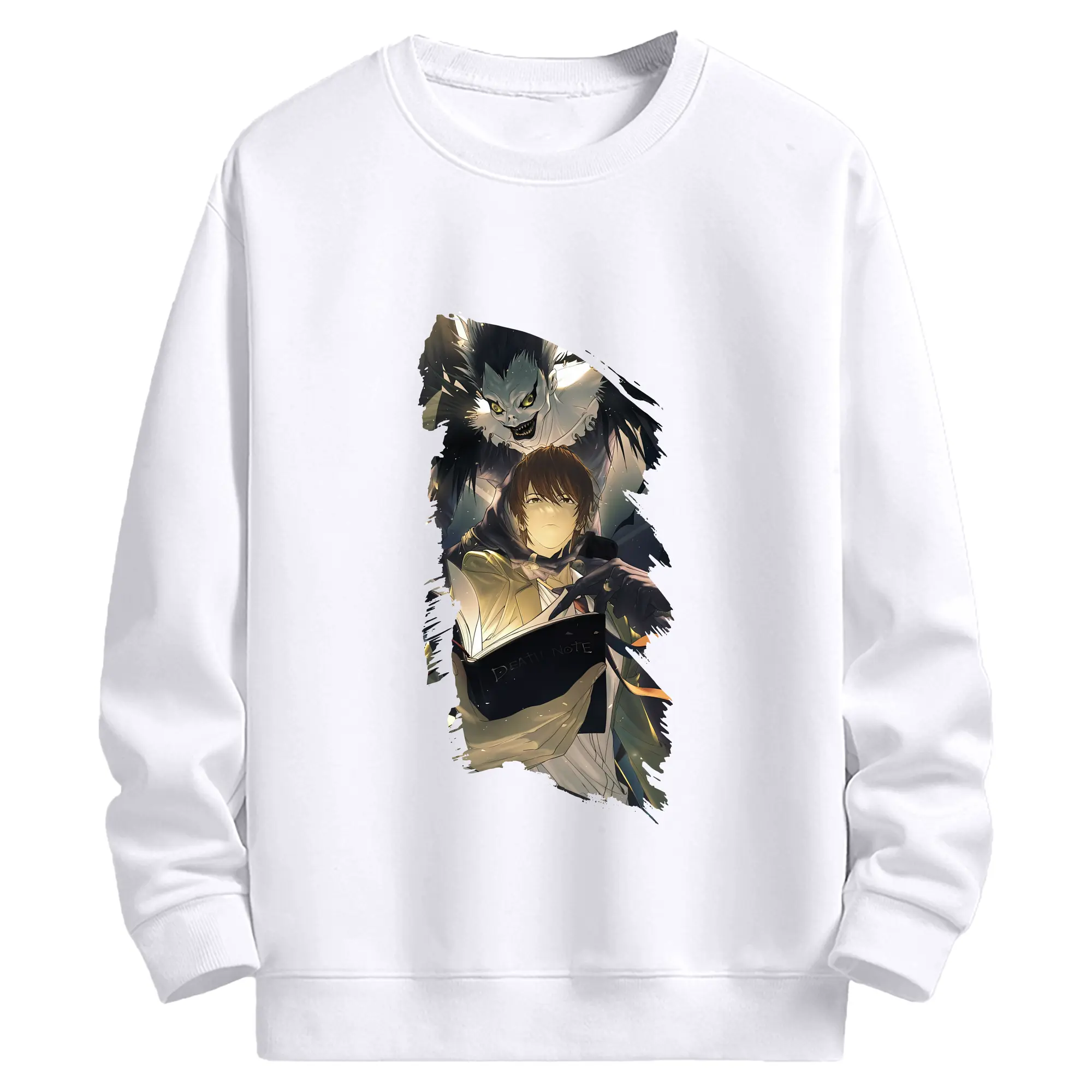 デスノート グッズ,夜神月 - 高品質 クルーネック スウェット ・ コットン59％ ポリエステル41％ ・ ユニセックス 長袖 トレーナー ・ カジュアル デイリー スポーツ 散歩用