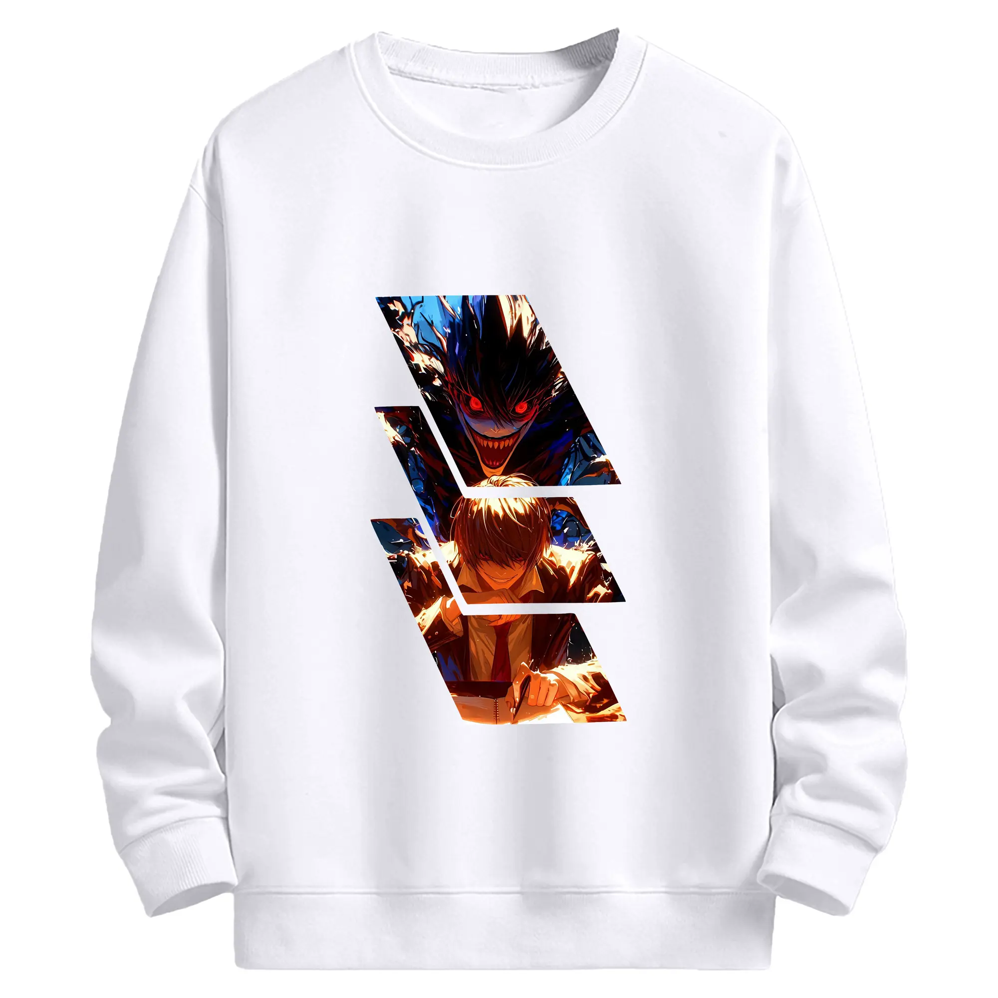 デスノート グッズ,夜神月 - 高品質 クルーネック スウェット ・ コットン59％ ポリエステル41％ ・ ユニセックス 長袖 トレーナー ・ カジュアル デイリー スポーツ 散歩用