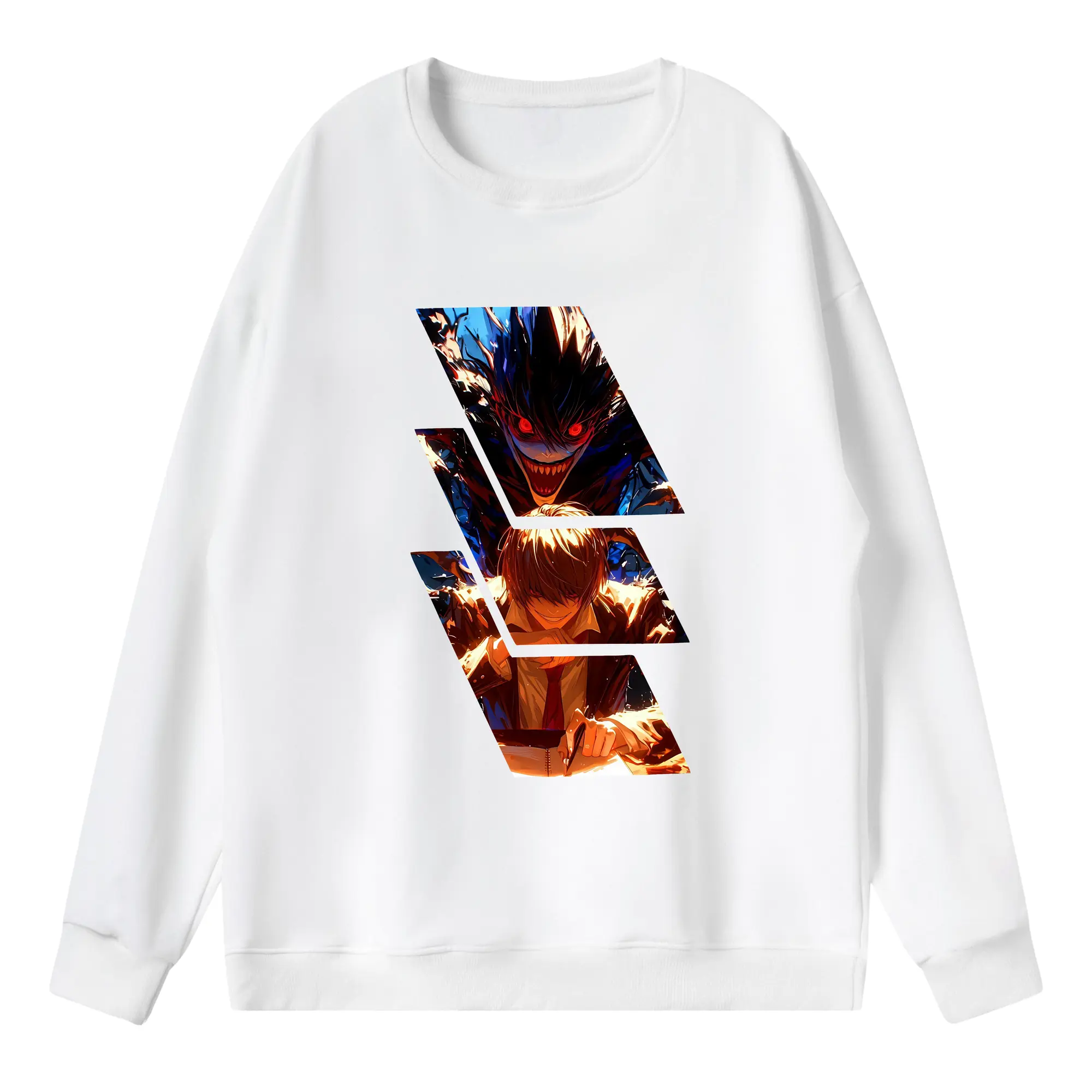 デスノート グッズ,夜神月 - 薄手 クルーネック スウェット 裏毛260g · ポリエステル 春秋向け カジュアル 男女兼用 · トレーナー デイリー スポーツ 散歩に最適