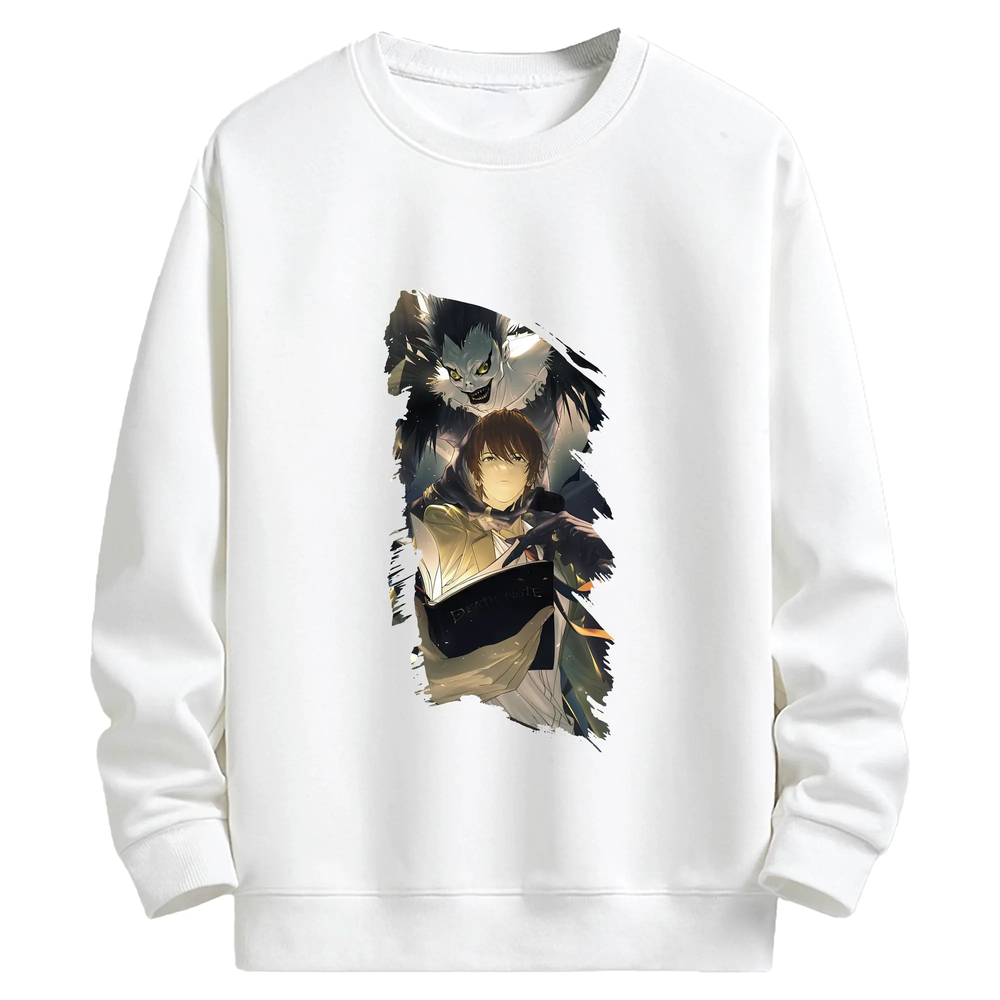 デスノート グッズ,夜神月 - キッズ クルーネックスウェットシャツ ・ フロントプリント ・ 綿80％ ポリエステル20％ ・ 快適 通学 スポーツ 日常使い お散歩用