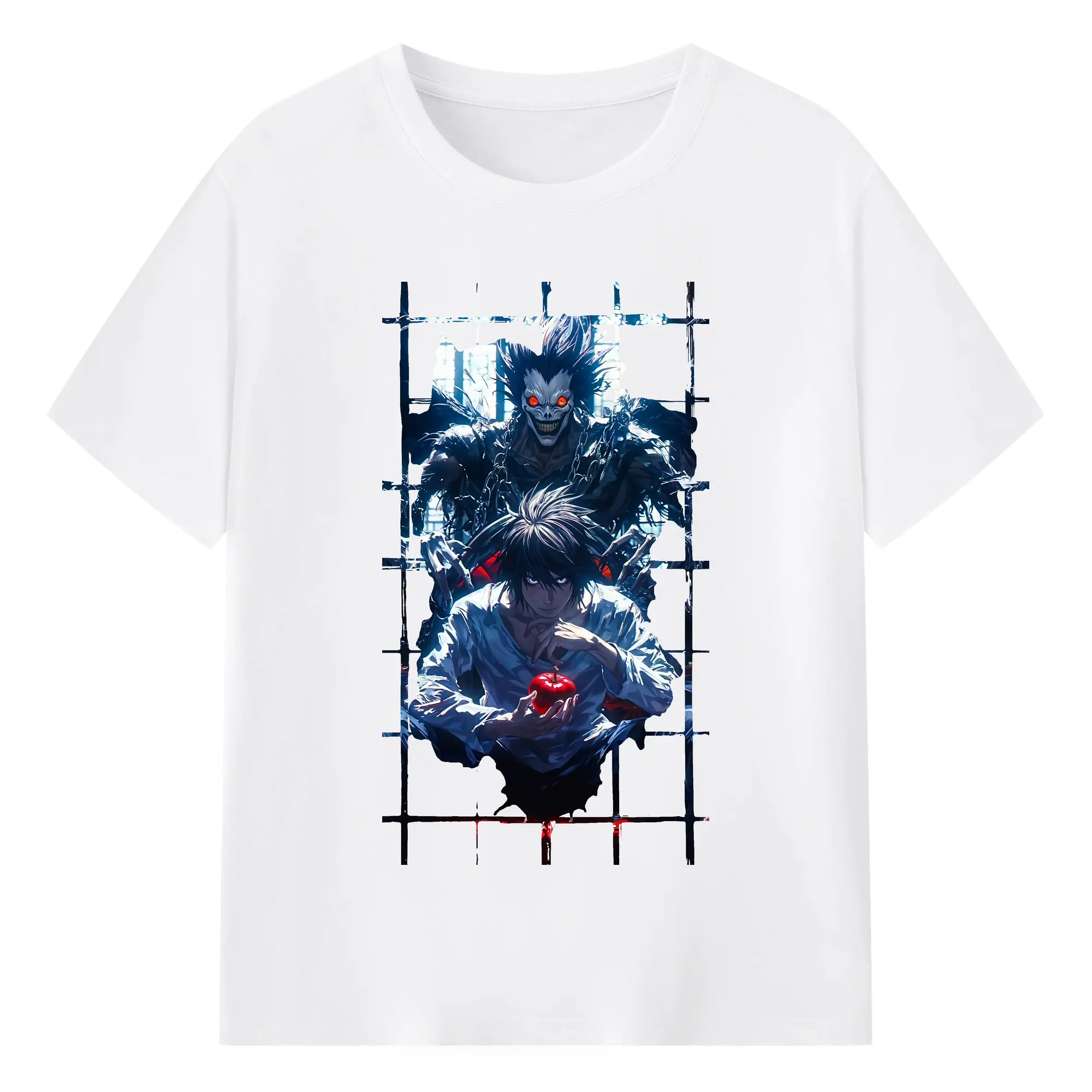 デスノート グッズ,L - 綿100％ 半袖Tシャツ ・ フロントプリント ・ 快適 通気性 ・ 日常使い 散歩 スポーツ用