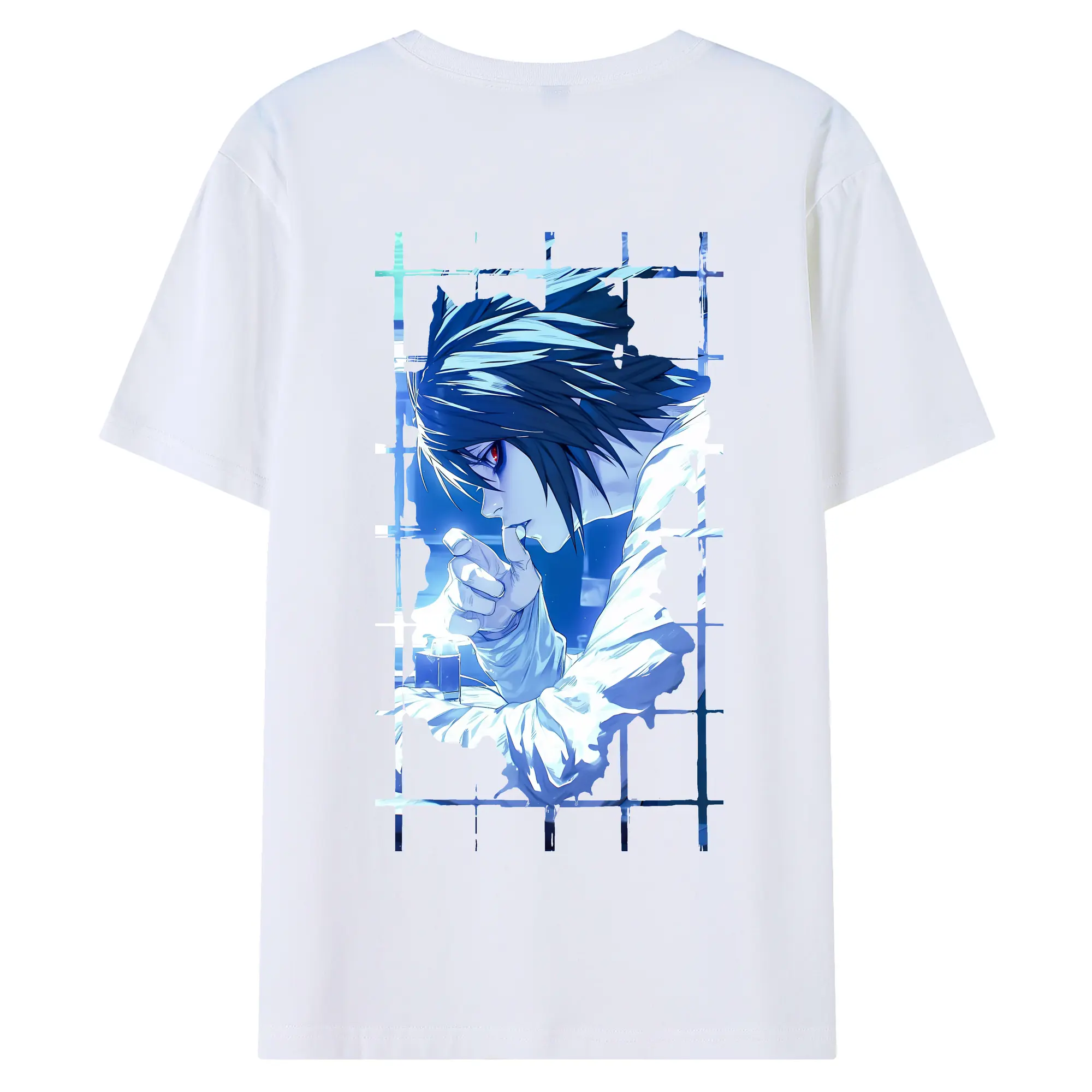 デスノート グッズ,L - 綿100％ 半袖Tシャツ ・ バックプリント ・ 快適 通気性 ・ 日常使い 散歩 スポーツ用