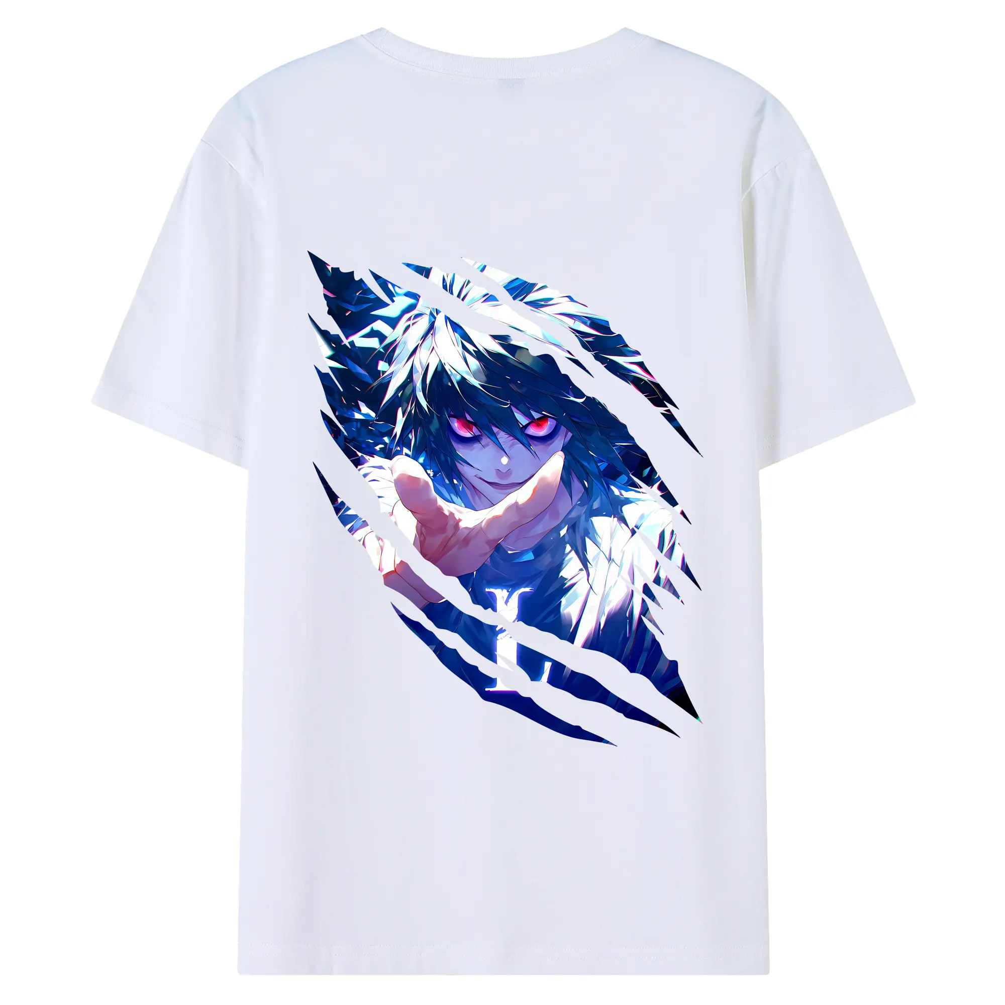 デスノート グッズ,L - 綿100％ 半袖Tシャツ ・ バックプリント ・ 快適 通気性 ・ 日常使い 散歩 スポーツ用