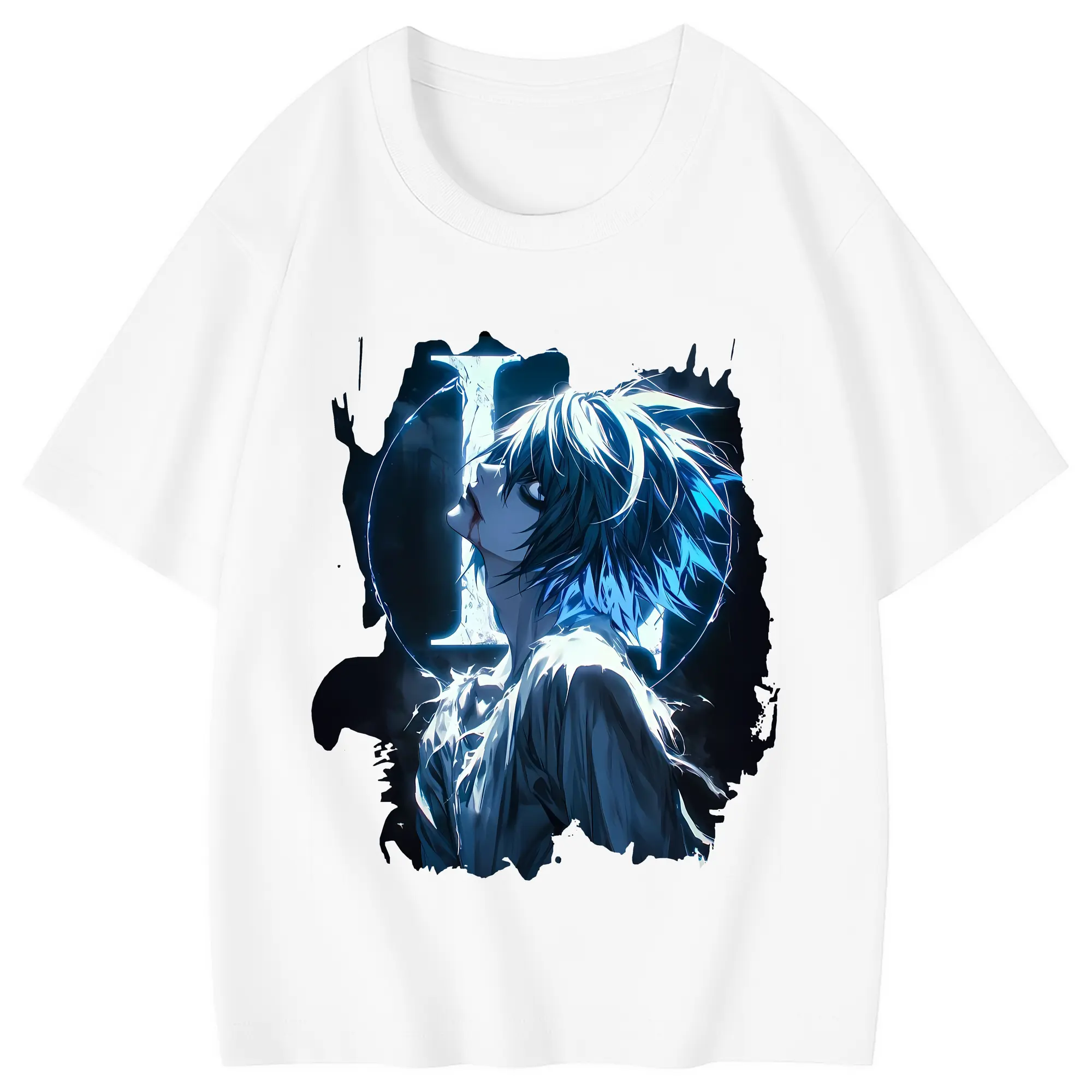 デスノート グッズ,L - 綿100％ キッズTシャツ ・ フロントプリント ・ 快適 通気性 ・ スポーツ カジュアル 散歩用