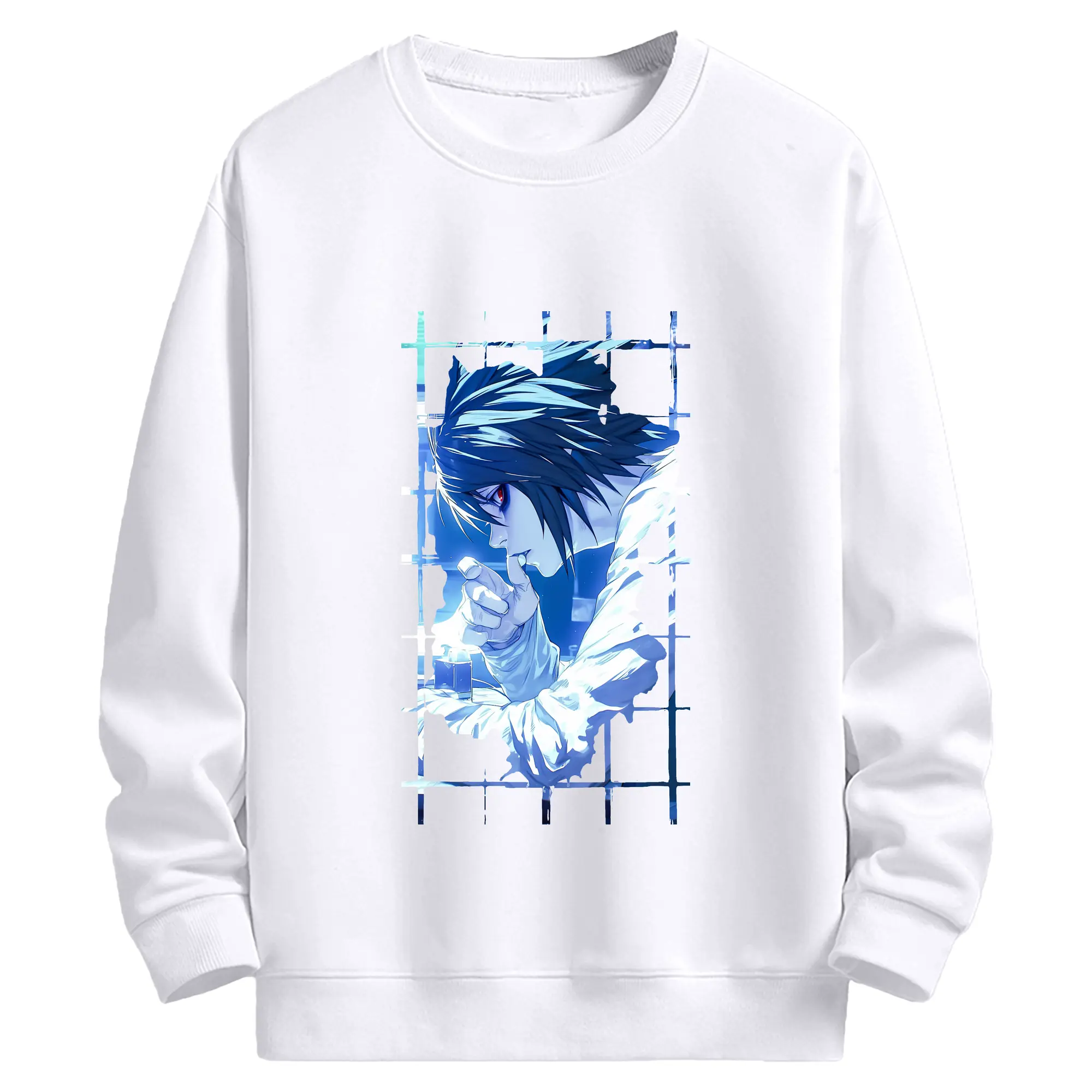 デスノート グッズ,L - 高品質 クルーネック スウェット ・ コットン59％ ポリエステル41％ ・ ユニセックス 長袖 トレーナー ・ カジュアル デイリー スポーツ 散歩用