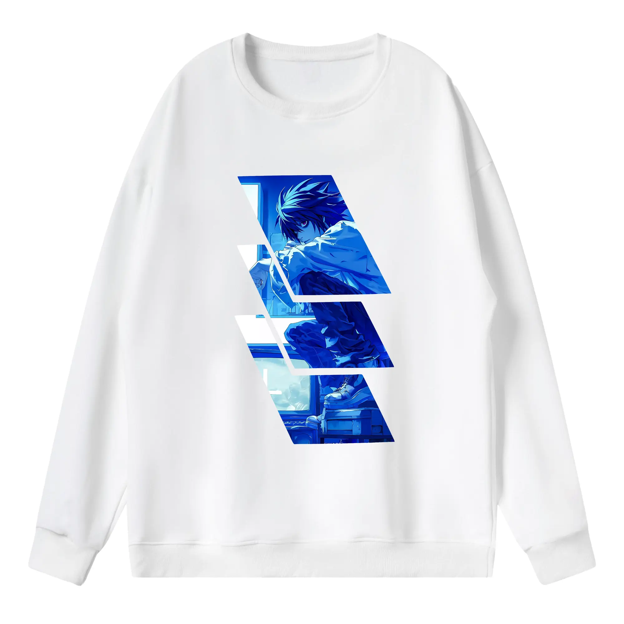 デスノート グッズ,L - 薄手 クルーネック スウェット 裏毛260g · ポリエステル 春秋向け カジュアル 男女兼用 · トレーナー デイリー スポーツ 散歩に最適