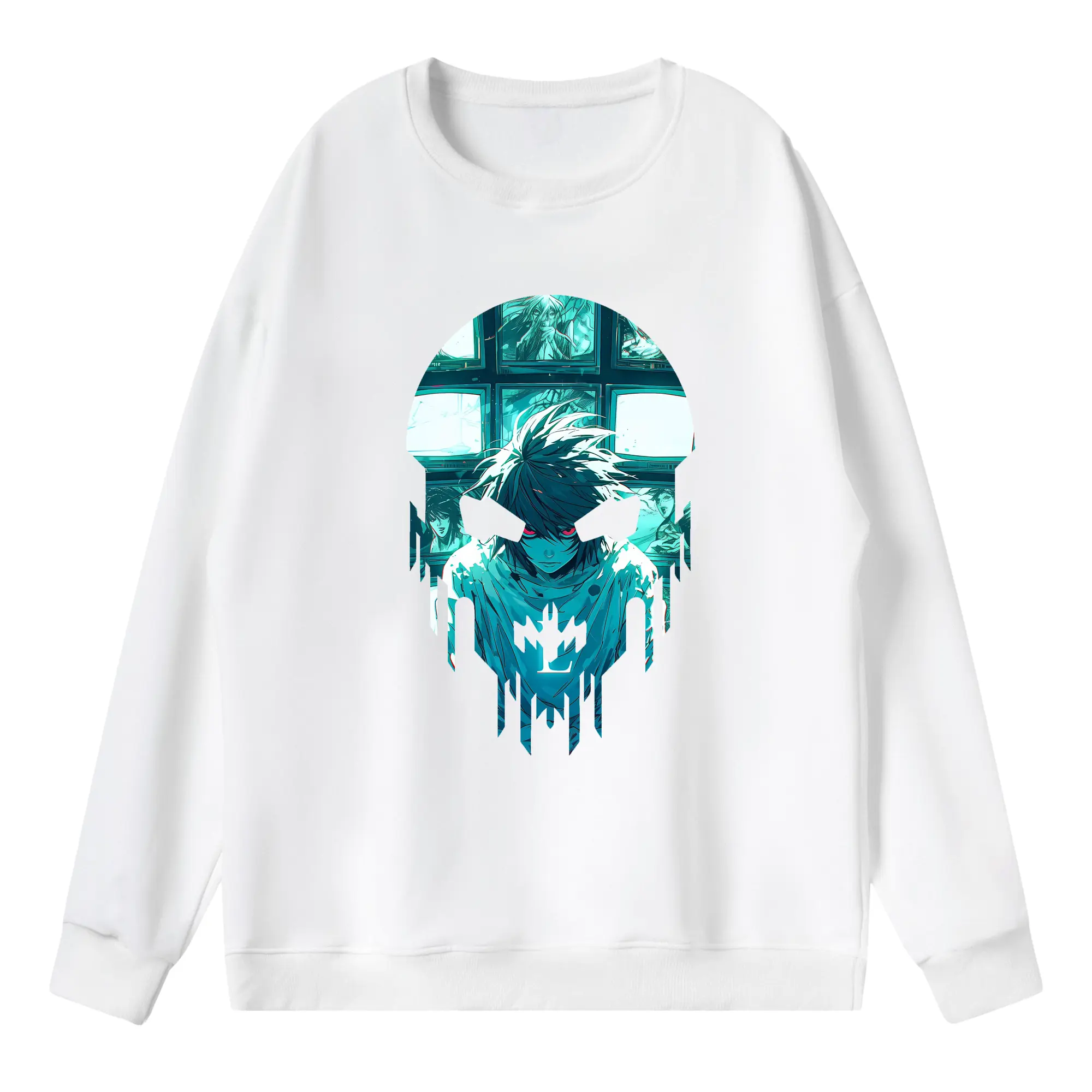 デスノート グッズ,L - 薄手 クルーネック スウェット 裏毛260g · ポリエステル 春秋向け カジュアル 男女兼用 · トレーナー デイリー スポーツ 散歩に最適