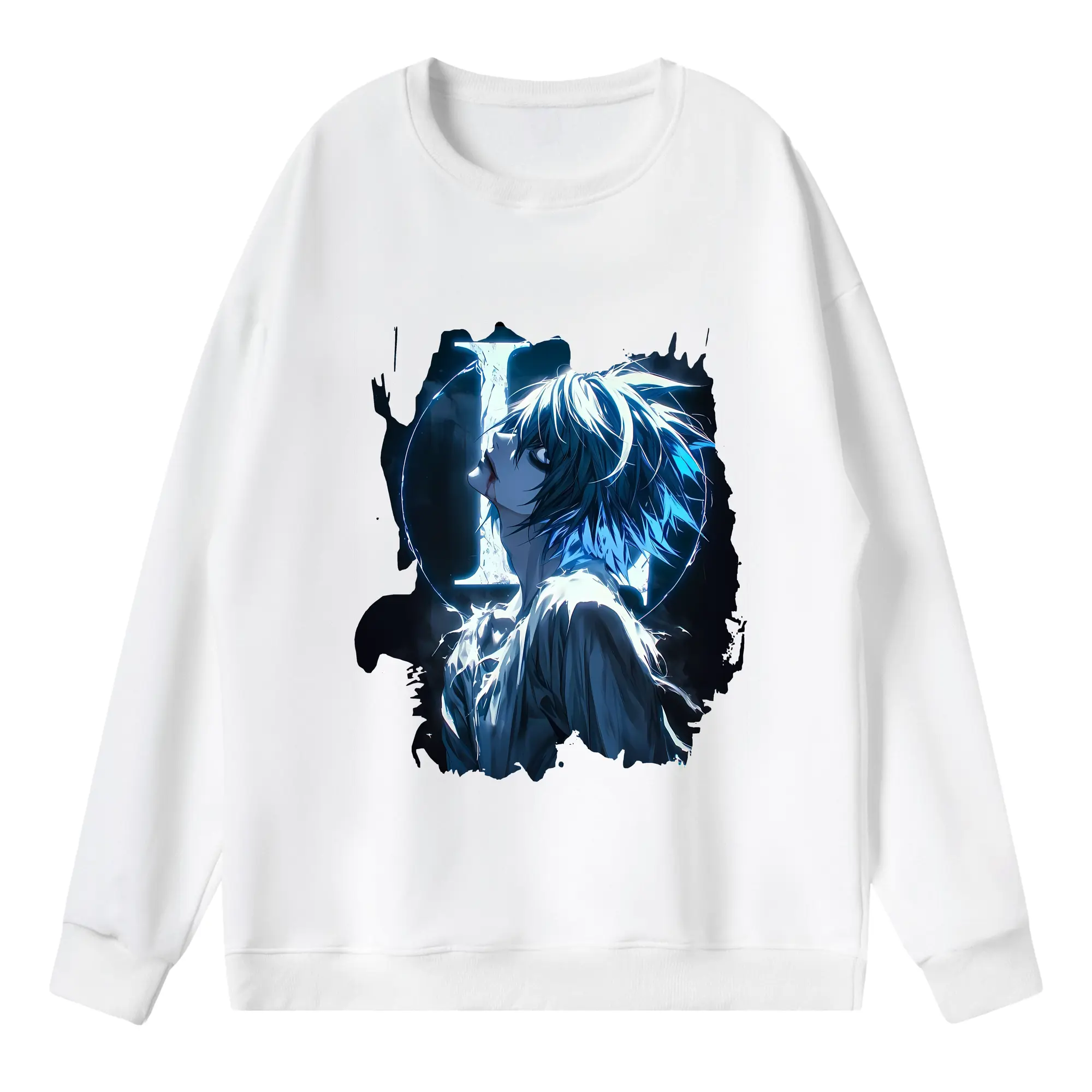 デスノート グッズ,L - 薄手 クルーネック スウェット 裏毛260g · ポリエステル 春秋向け カジュアル 男女兼用 · トレーナー デイリー スポーツ 散歩に最適