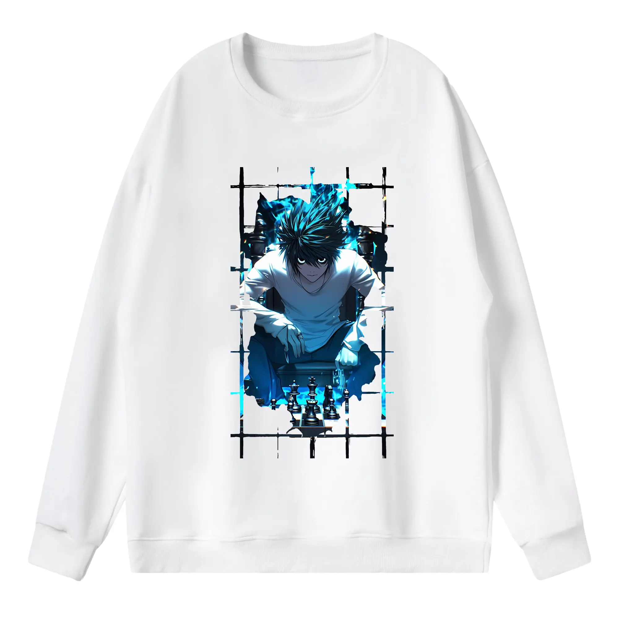 デスノート グッズ,L - 薄手 クルーネック スウェット 裏毛260g · ポリエステル 春秋向け カジュアル 男女兼用 · トレーナー デイリー スポーツ 散歩に最適