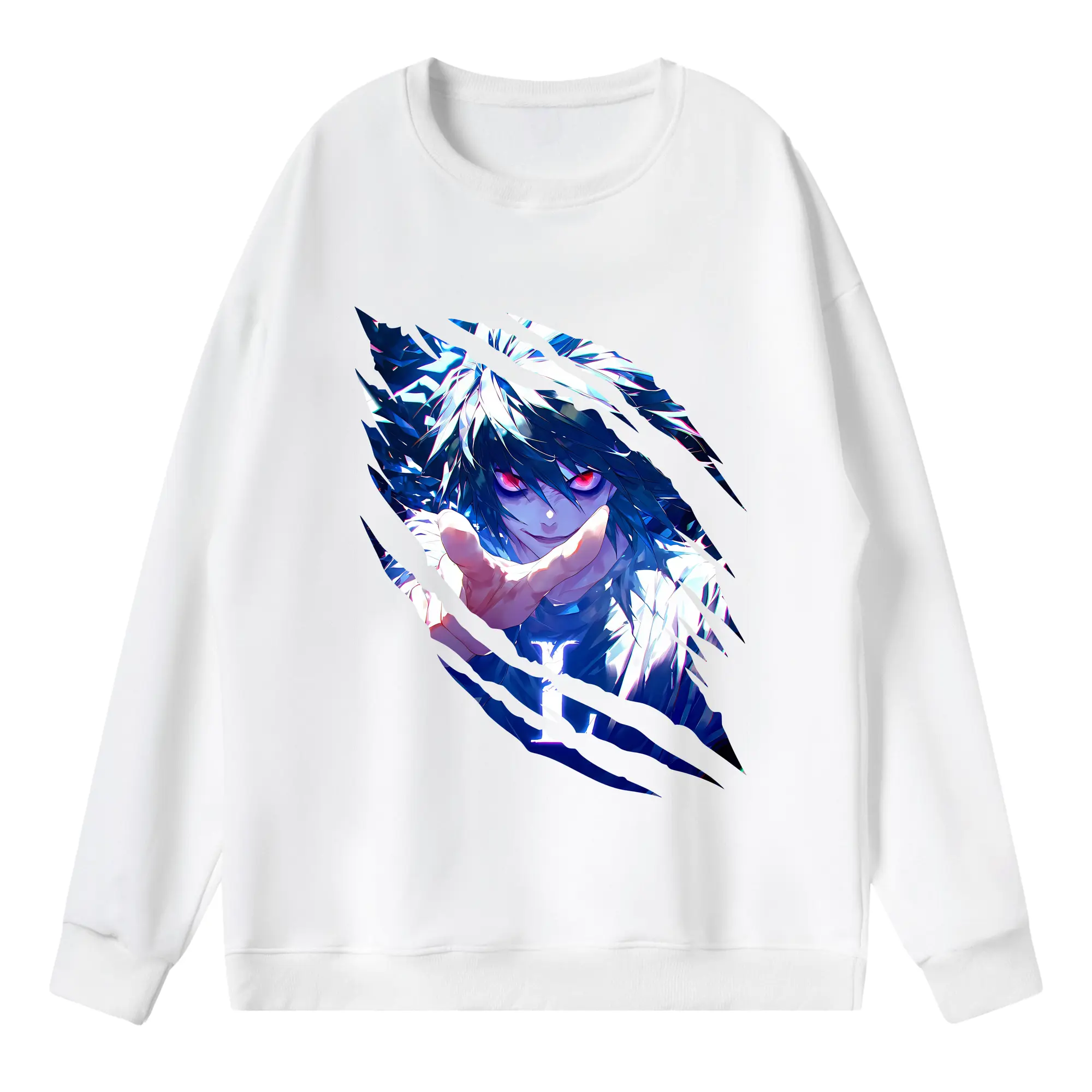 デスノート グッズ,L - 薄手 クルーネック スウェット 裏毛260g · ポリエステル 春秋向け カジュアル 男女兼用 · トレーナー デイリー スポーツ 散歩に最適