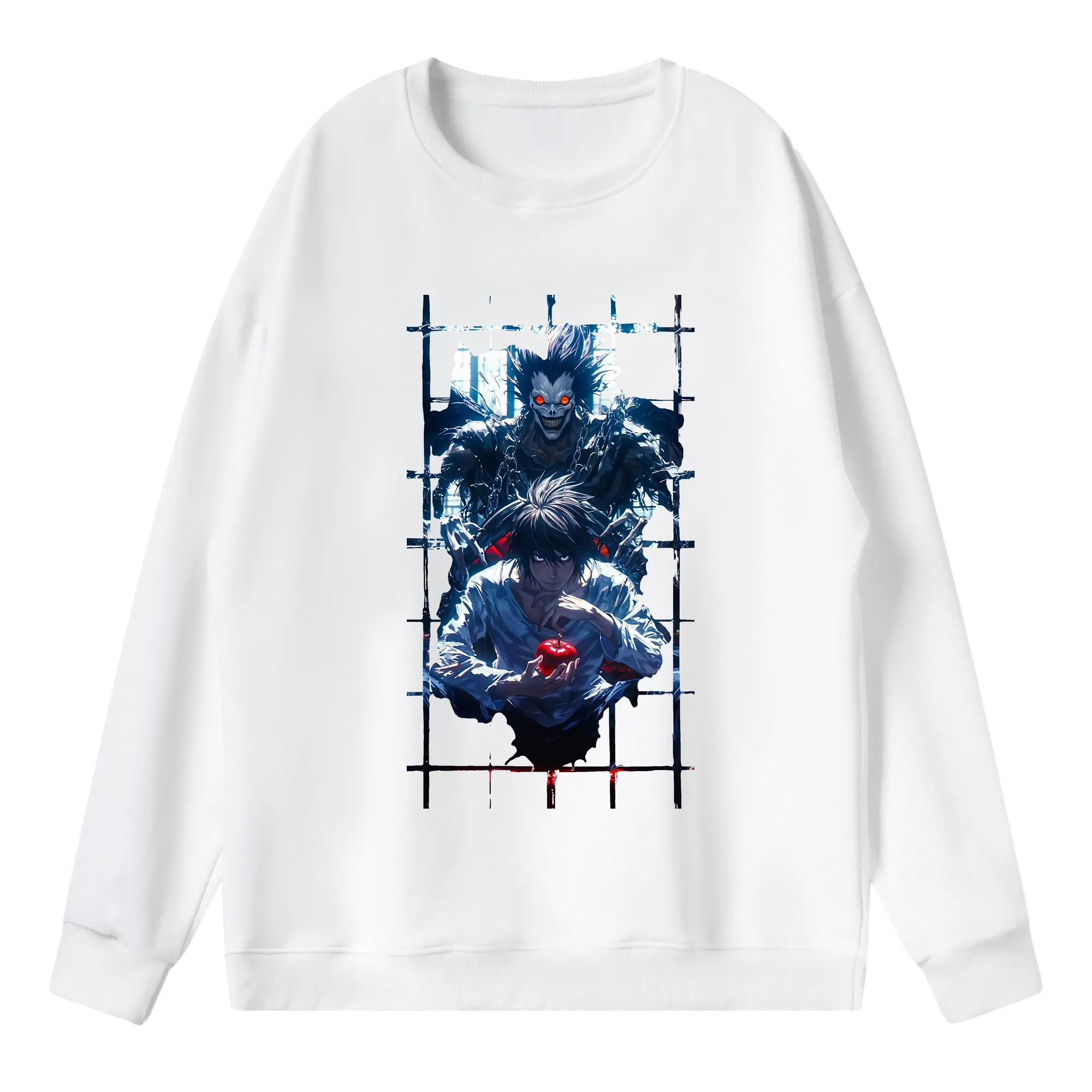 デスノート グッズ,L - 薄手 クルーネック スウェット 裏毛260g · ポリエステル 春秋向け カジュアル 男女兼用 · トレーナー デイリー スポーツ 散歩に最適