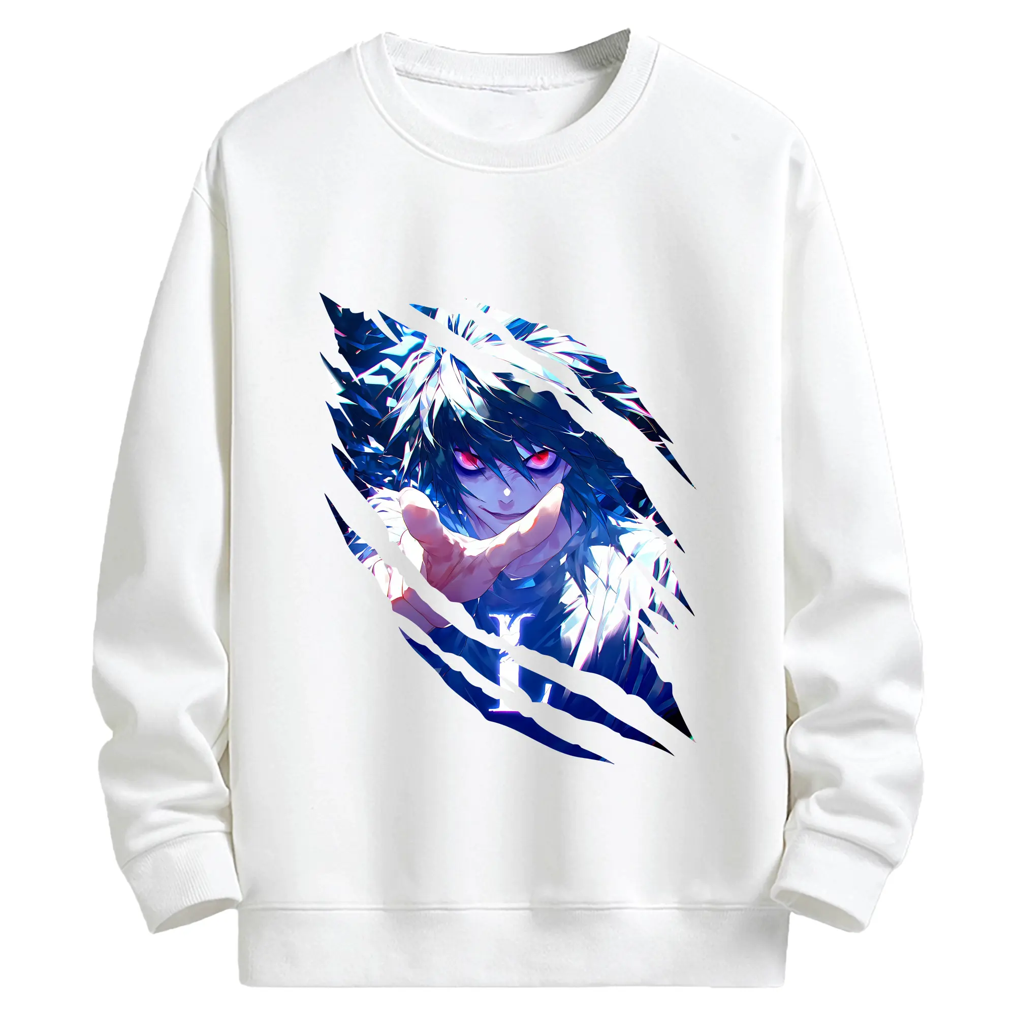 デスノート グッズ,L - キッズ クルーネックスウェットシャツ ・ フロントプリント ・ 綿80％ ポリエステル20％ ・ 快適 通学 スポーツ 日常使い お散歩用