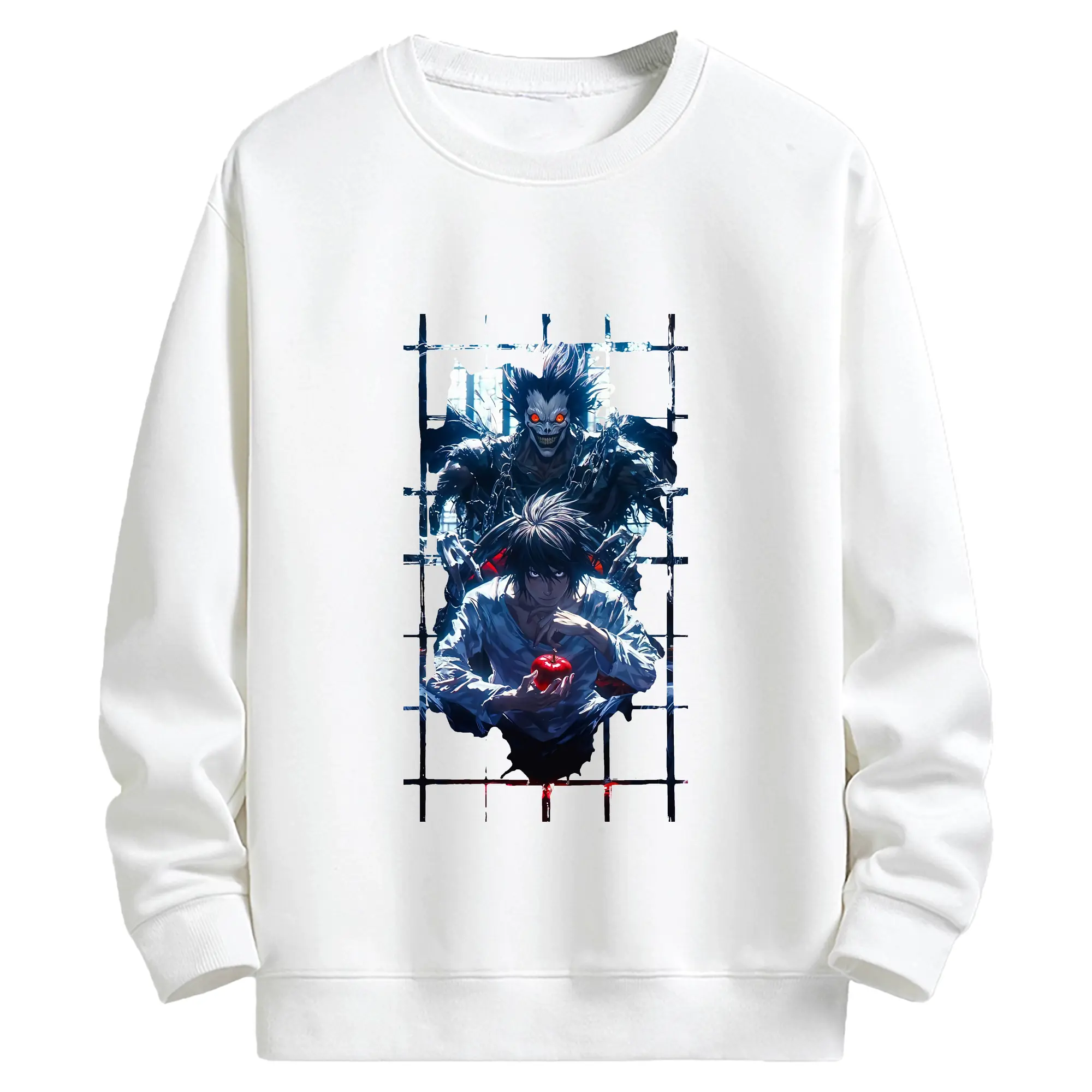 デスノート グッズ,L - キッズ クルーネックスウェットシャツ ・ フロントプリント ・ 綿80％ ポリエステル20％ ・ 快適 通学 スポーツ 日常使い お散歩用