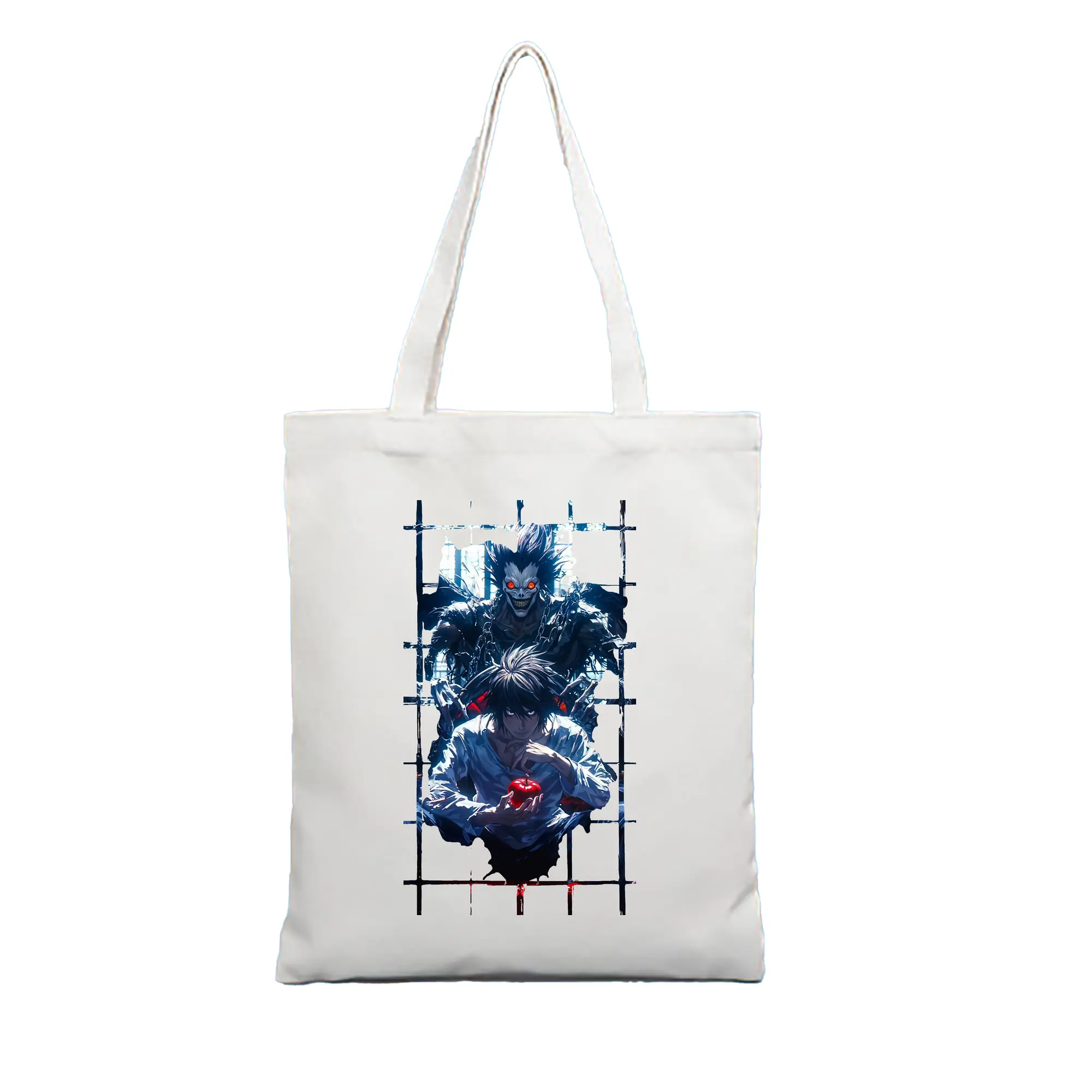 デスノート グッズ,L - 縦型キャンバス手提げバッグ（トートバッグ） ・ キャンバス素材 ・ ショッピング用 ・ 軽量 丈夫 お手入れ簡単