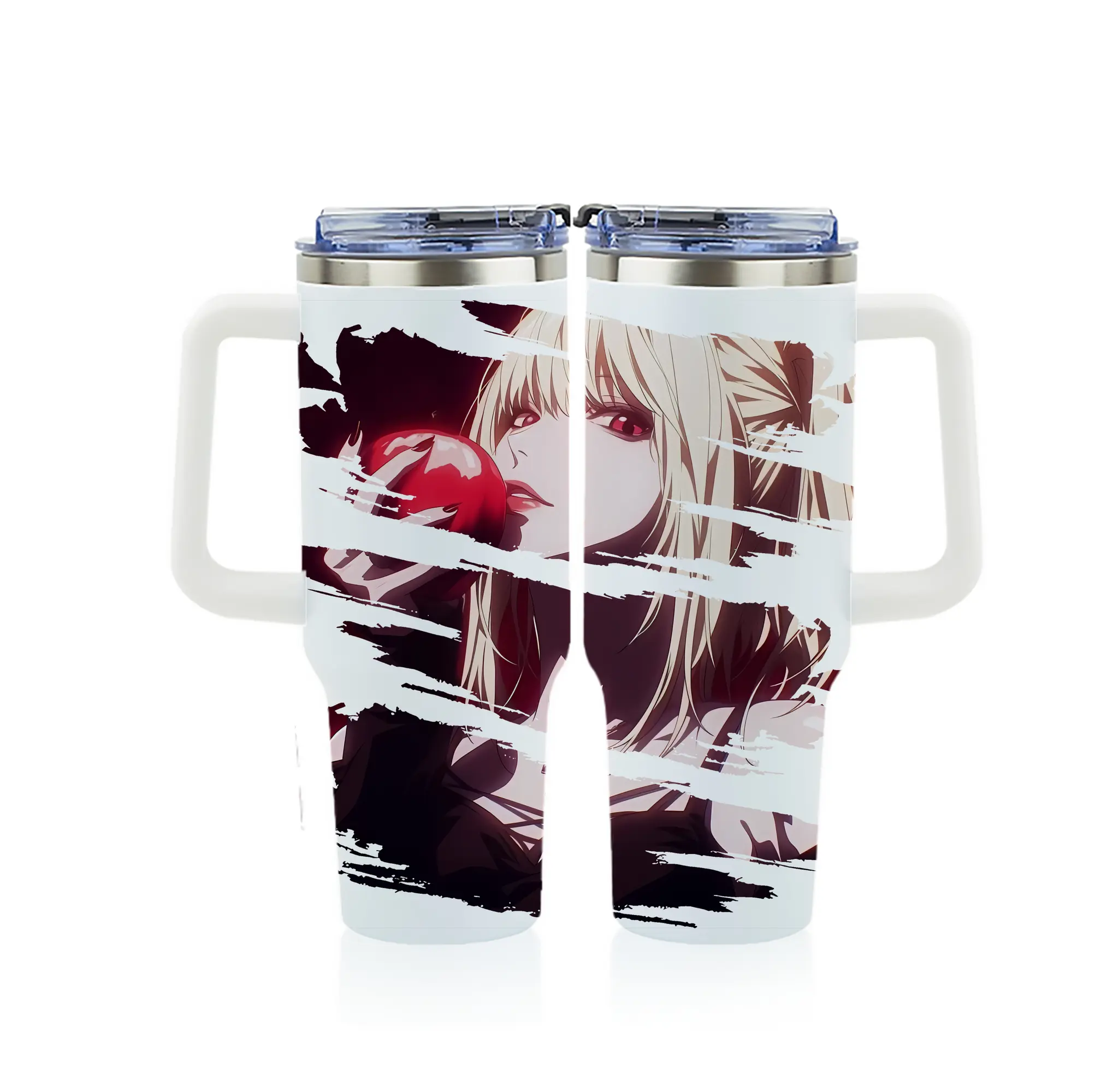 デスノート グッズ,弥海砂 - 1200mL フルプリント車用タンブラー ・ 304ステンレス 内側 ・ 201ステンレス 外側 ・ 保温 保冷 ・ 通勤 ドライブ アウトドア用