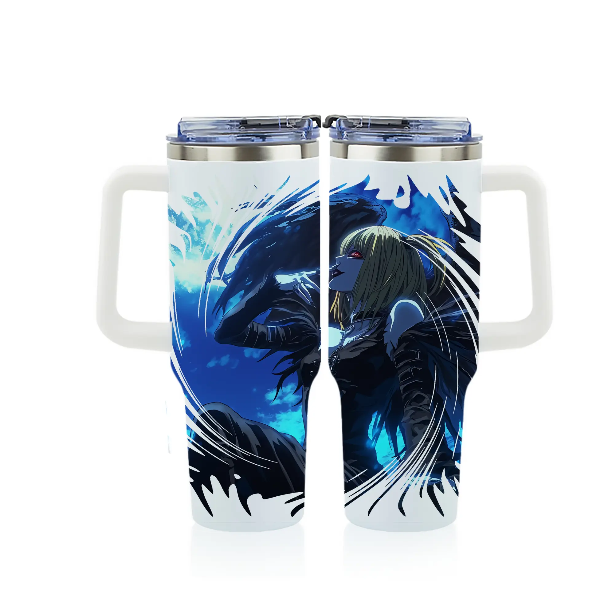 デスノート グッズ,弥海砂 - 1200mL フルプリント車用タンブラー ・ 304ステンレス 内側 ・ 201ステンレス 外側 ・ 保温 保冷 ・ 通勤 ドライブ アウトドア用