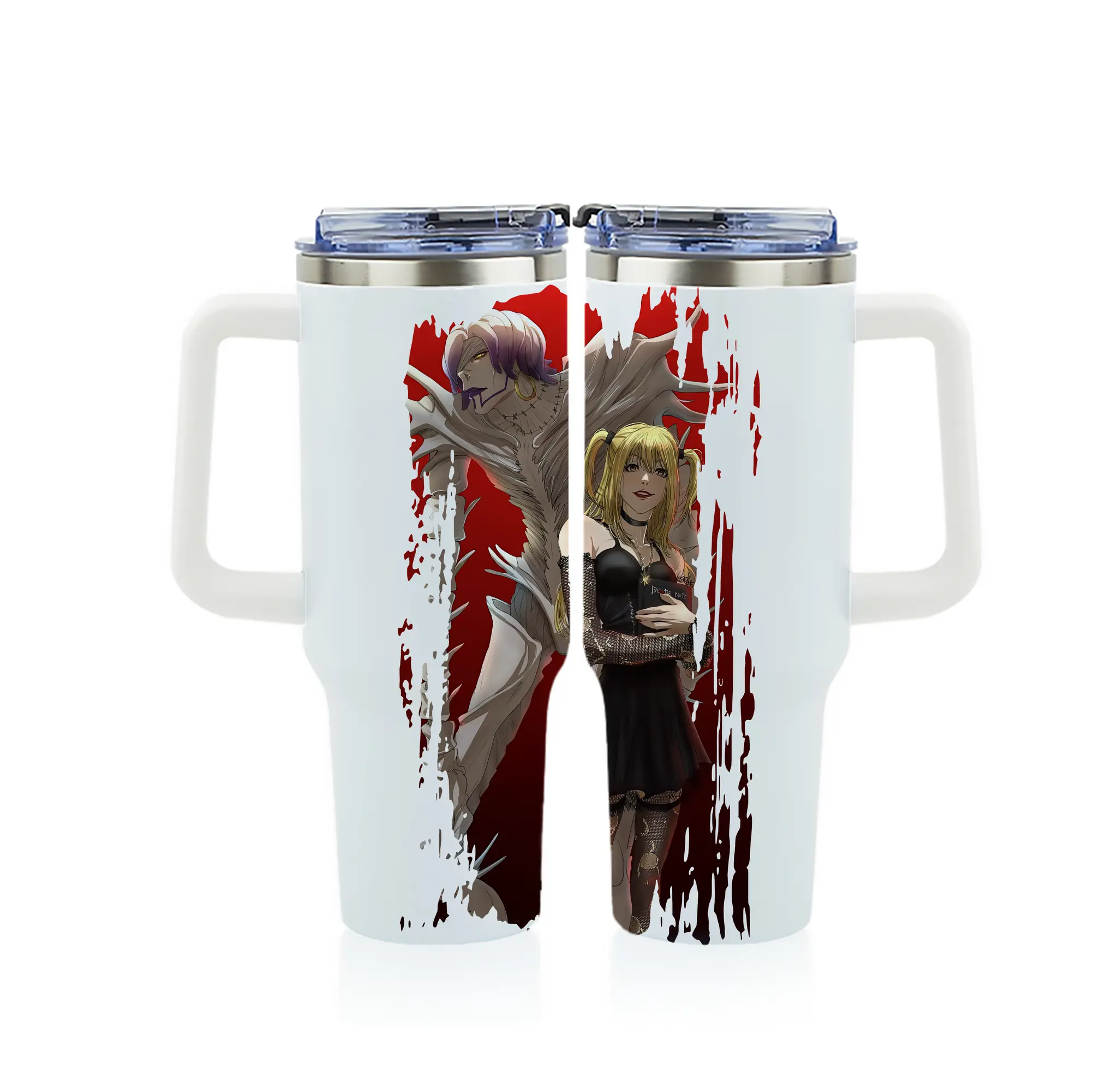 デスノート グッズ,弥海砂 - 1200mL フルプリント車用タンブラー ・ 304ステンレス 内側 ・ 201ステンレス 外側 ・ 保温 保冷 ・ 通勤 ドライブ アウトドア用