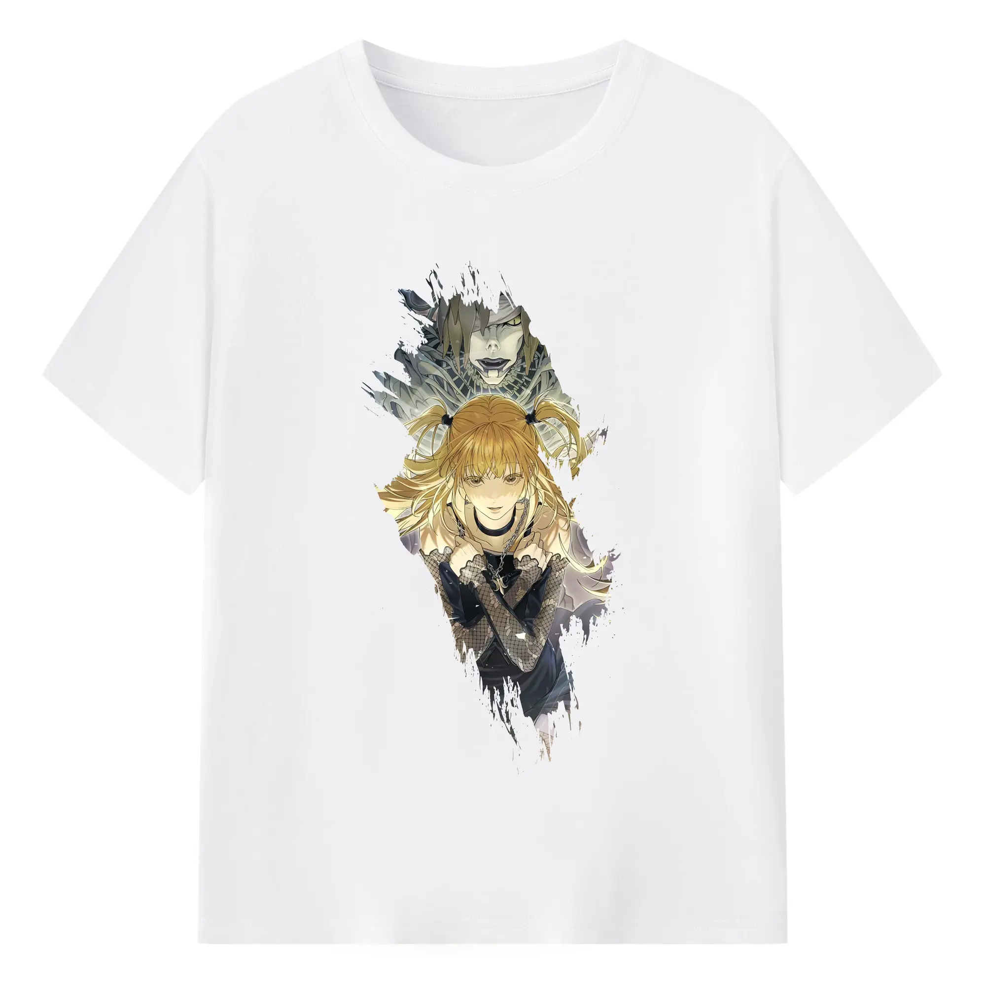 デスノート グッズ,弥海砂 - 綿100％ 半袖Tシャツ ・ フロントプリント ・ 快適 通気性 ・ 日常使い 散歩 スポーツ用