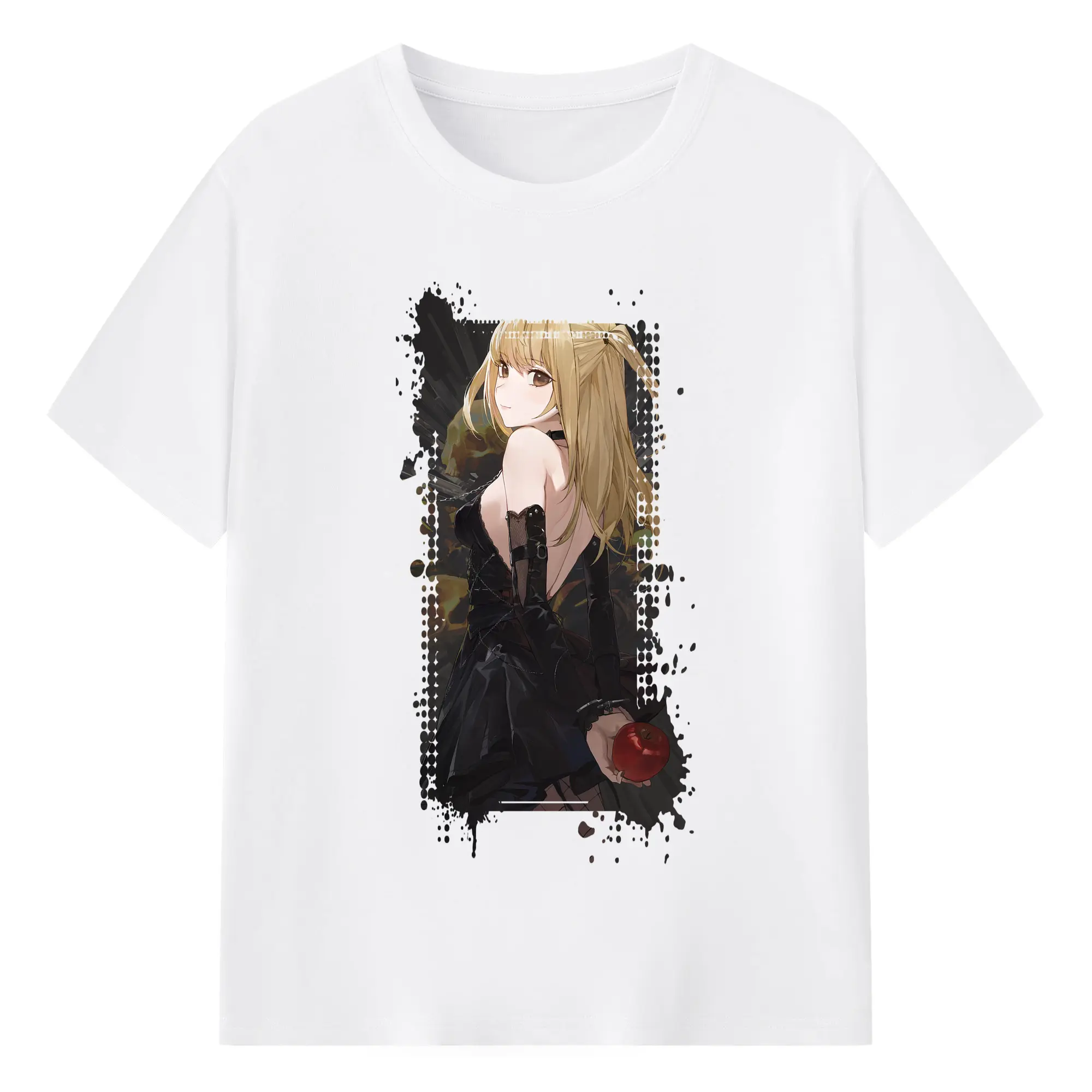デスノート グッズ,弥海砂 - 綿100％ 半袖Tシャツ ・ フロントプリント ・ 快適 通気性 ・ 日常使い 散歩 スポーツ用