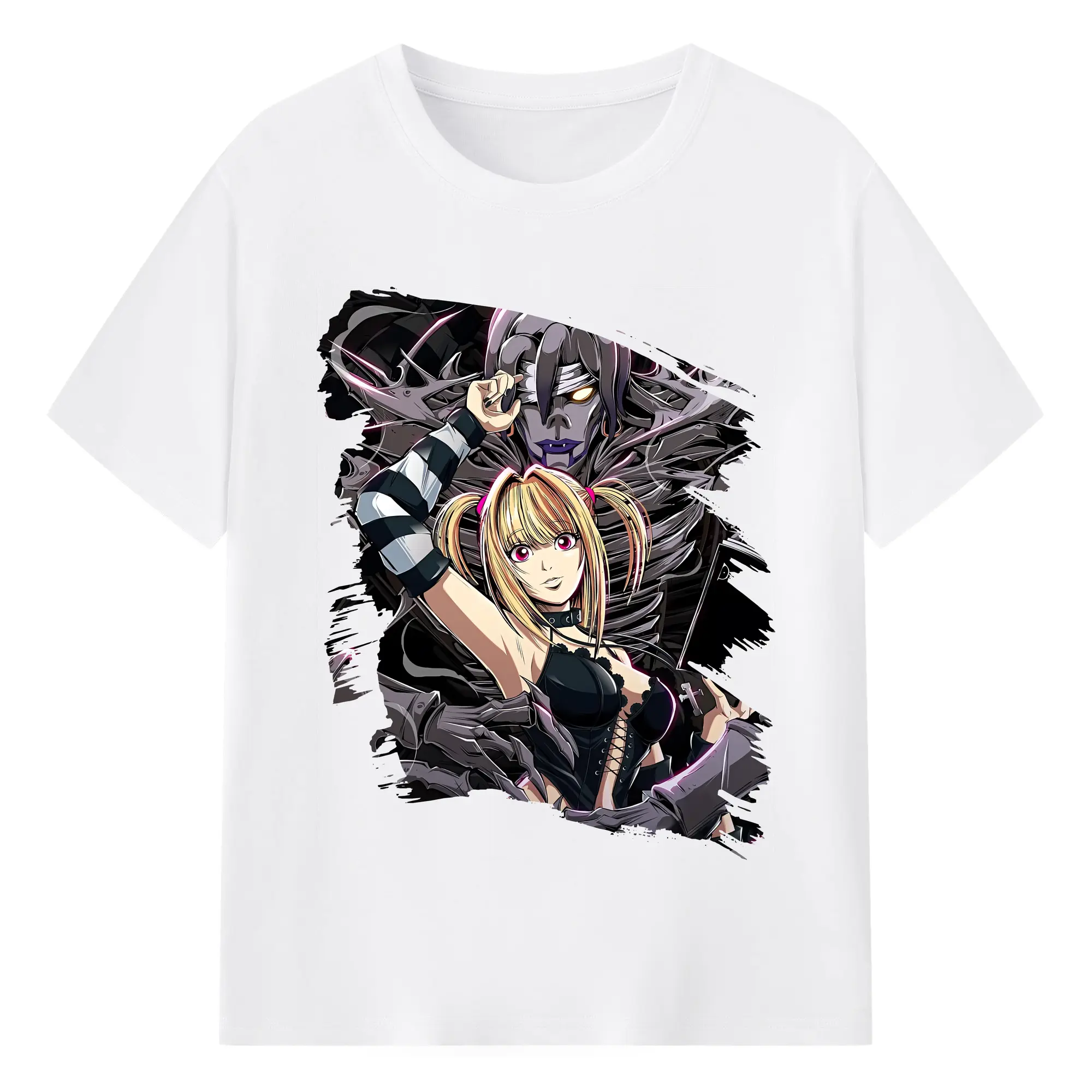 デスノート グッズ,弥海砂 - 綿100％ 半袖Tシャツ ・ フロントプリント ・ 快適 通気性 ・ 日常使い 散歩 スポーツ用