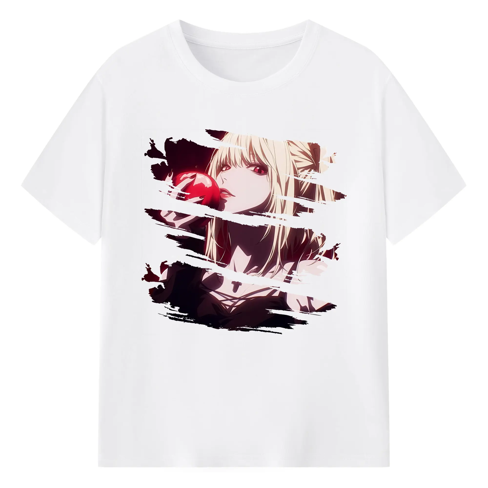 デスノート グッズ,弥海砂 - 綿100％ 半袖Tシャツ ・ フロントプリント ・ 快適 通気性 ・ 日常使い 散歩 スポーツ用
