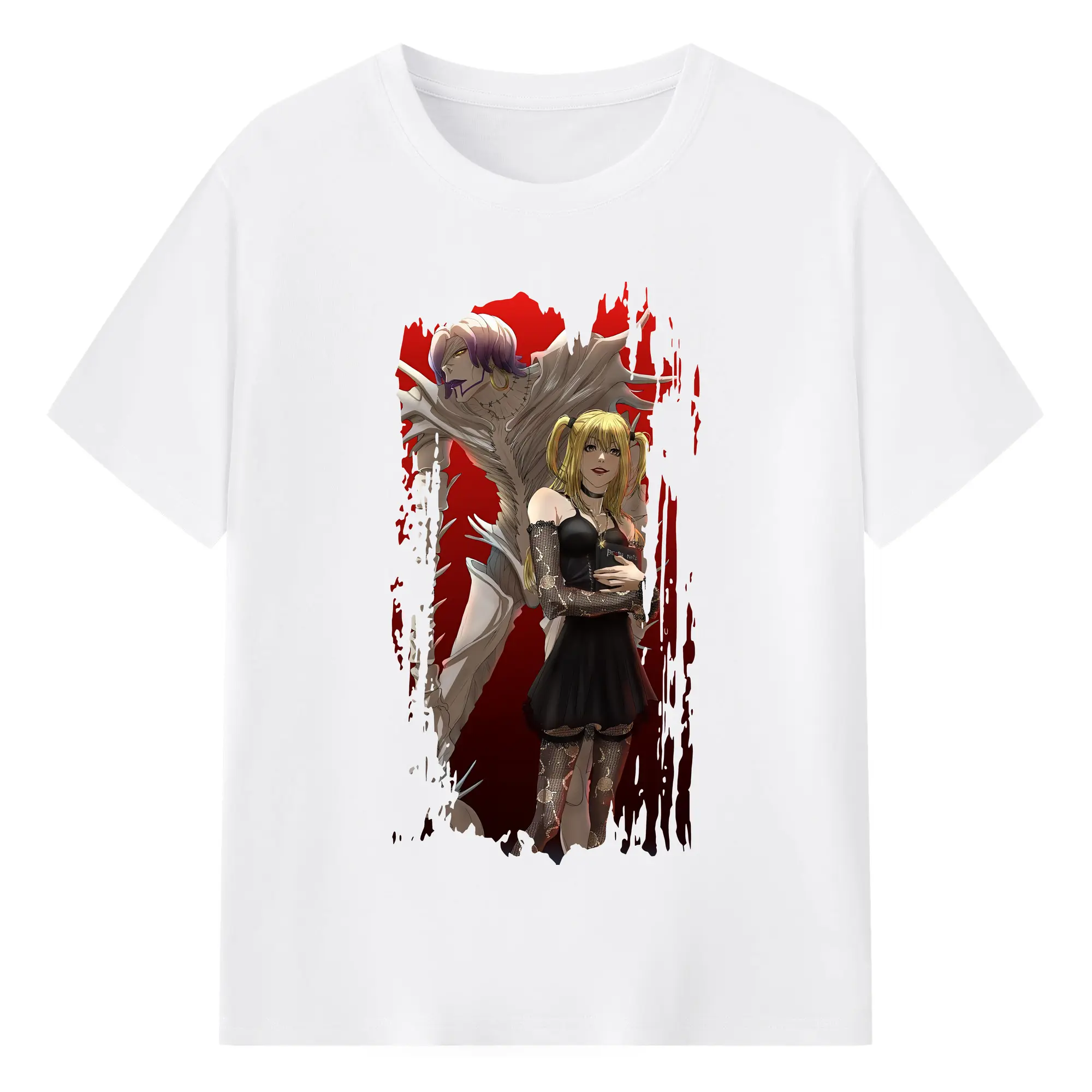 デスノート グッズ,弥海砂 - 綿100％ 半袖Tシャツ ・ フロントプリント ・ 快適 通気性 ・ 日常使い 散歩 スポーツ用