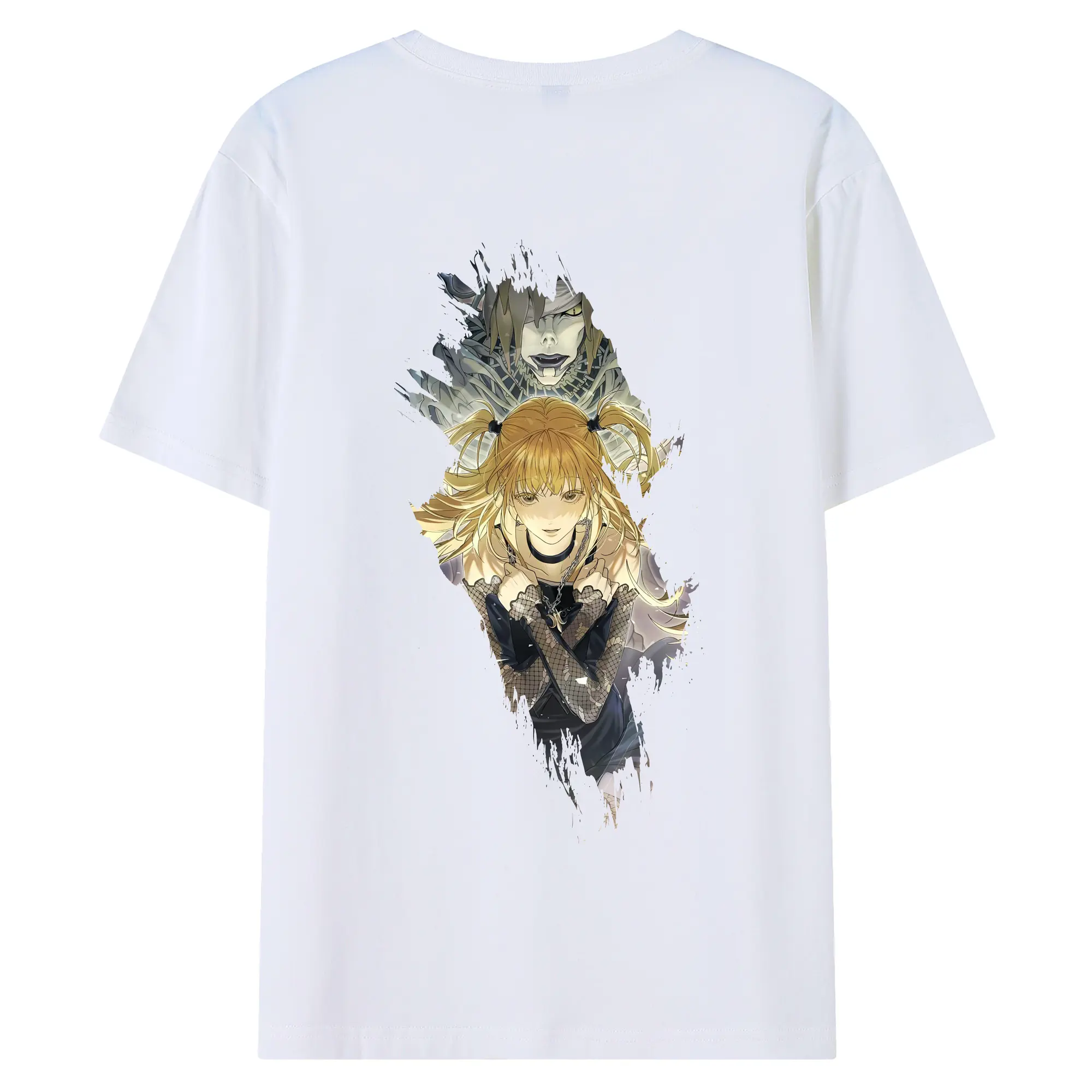 デスノート グッズ,弥海砂 - 綿100％ 半袖Tシャツ ・ バックプリント ・ 快適 通気性 ・ 日常使い 散歩 スポーツ用