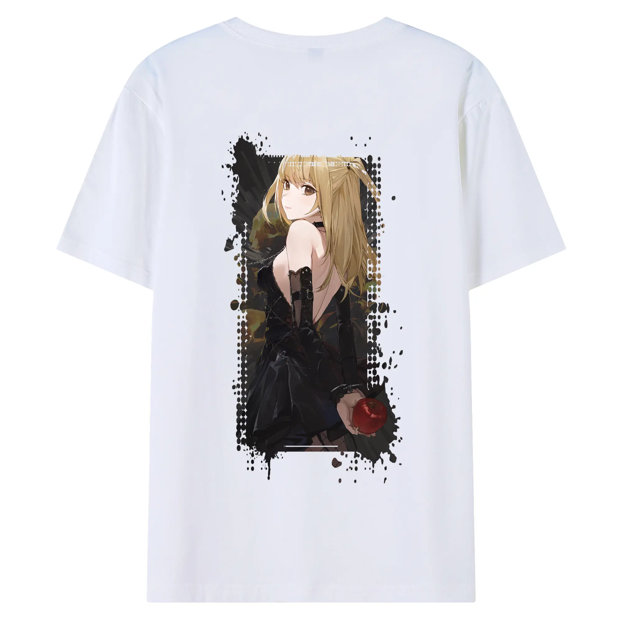 デスノート グッズ,弥海砂 - 綿100％ 半袖Tシャツ ・ バックプリント ・ 快適 通気性 ・ 日常使い 散歩 スポーツ用