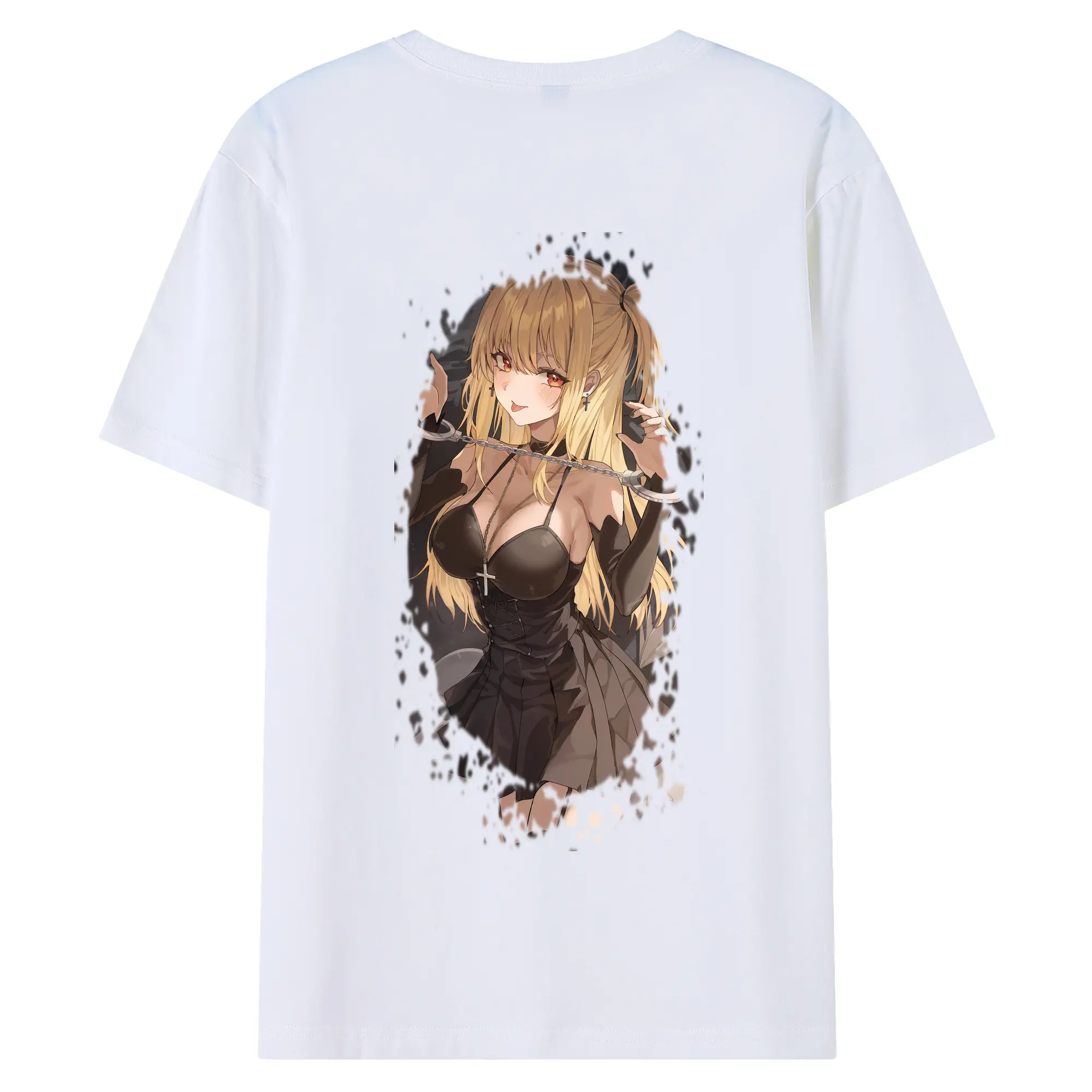 デスノート グッズ,弥海砂 - 綿100％ 半袖Tシャツ ・ バックプリント ・ 快適 通気性 ・ 日常使い 散歩 スポーツ用