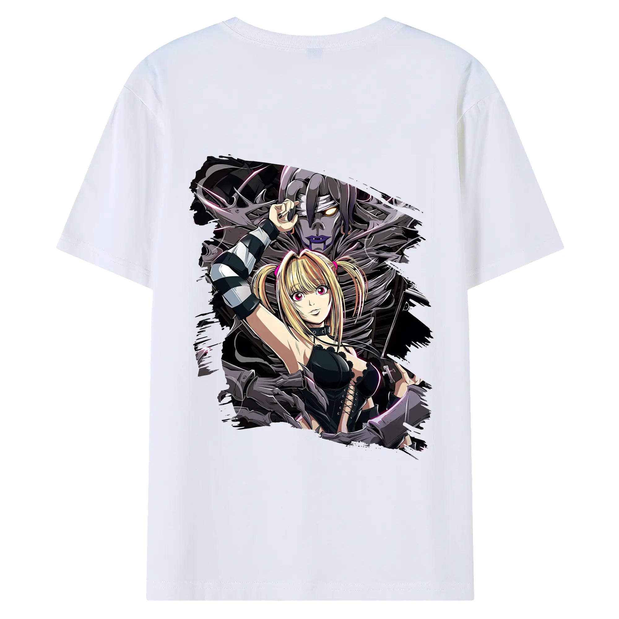 デスノート グッズ,弥海砂 - 綿100％ 半袖Tシャツ ・ バックプリント ・ 快適 通気性 ・ 日常使い 散歩 スポーツ用