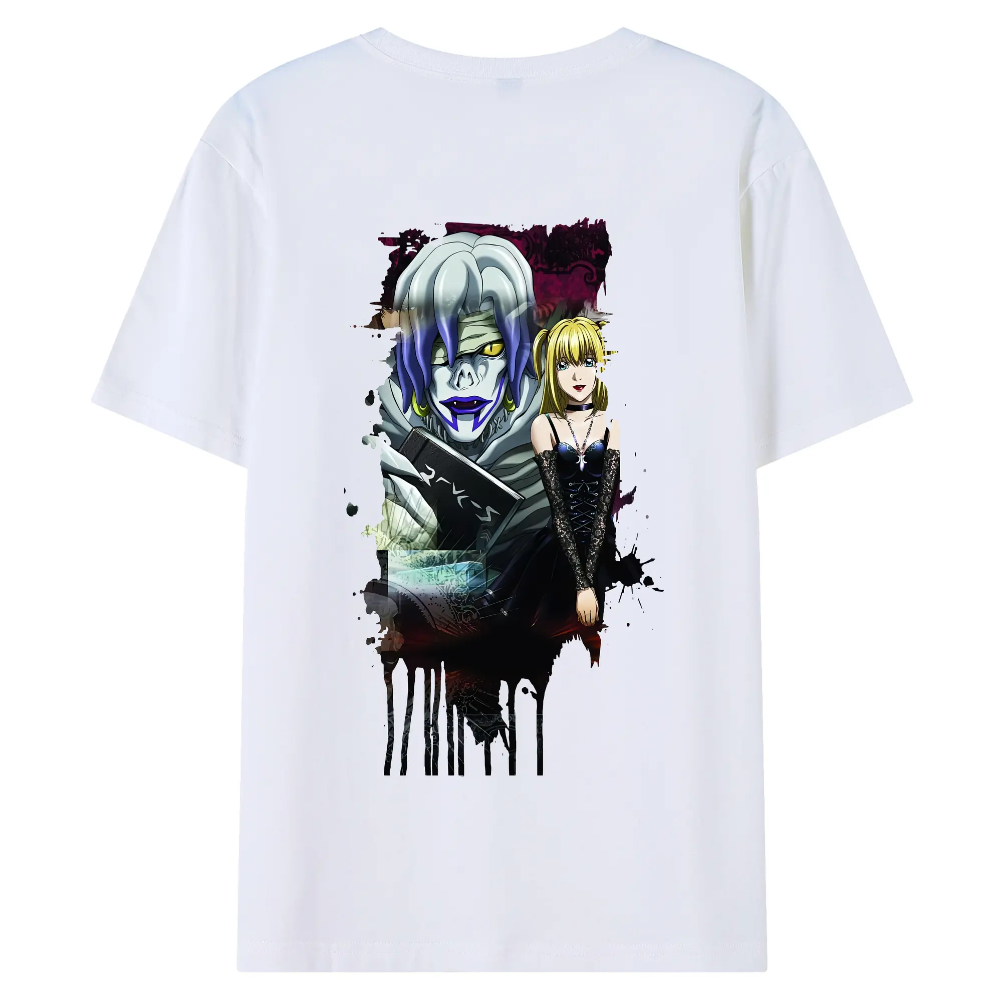 デスノート グッズ,弥海砂 - 綿100％ 半袖Tシャツ ・ バックプリント ・ 快適 通気性 ・ 日常使い 散歩 スポーツ用