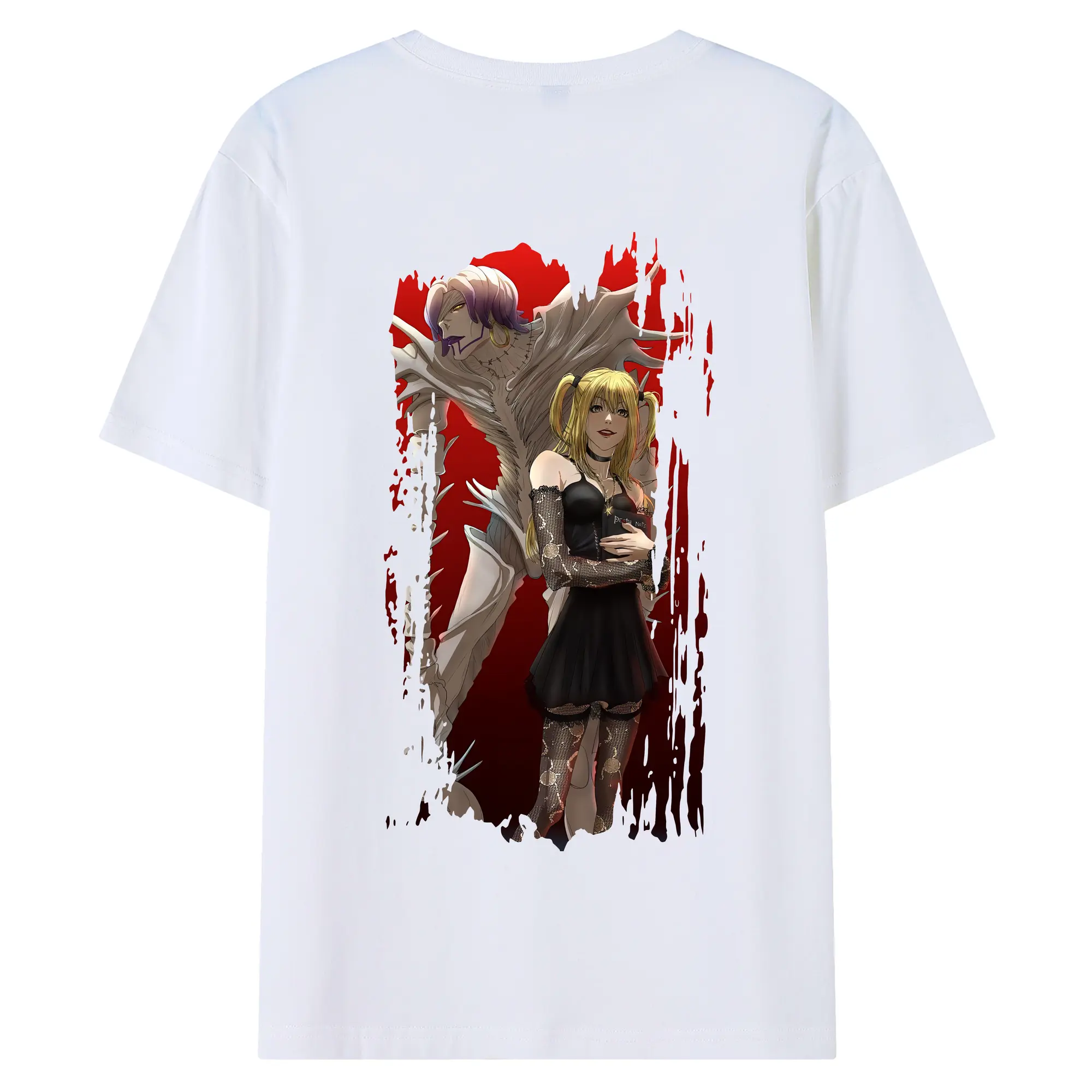 デスノート グッズ,弥海砂 - 綿100％ 半袖Tシャツ ・ バックプリント ・ 快適 通気性 ・ 日常使い 散歩 スポーツ用