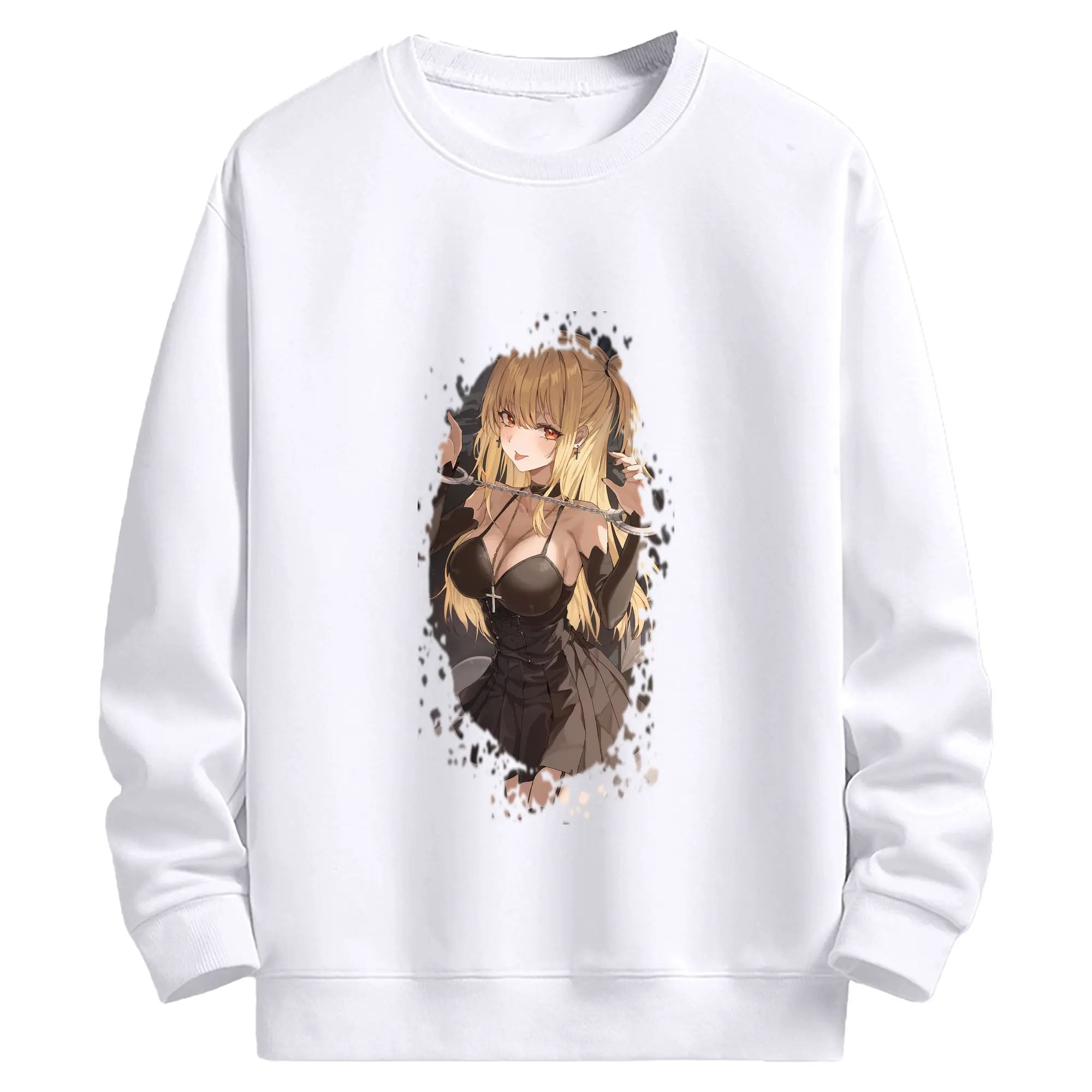 デスノート グッズ,弥海砂 - 高品質 クルーネック スウェット ・ コットン59％ ポリエステル41％ ・ ユニセックス 長袖 トレーナー ・ カジュアル デイリー スポーツ 散歩用