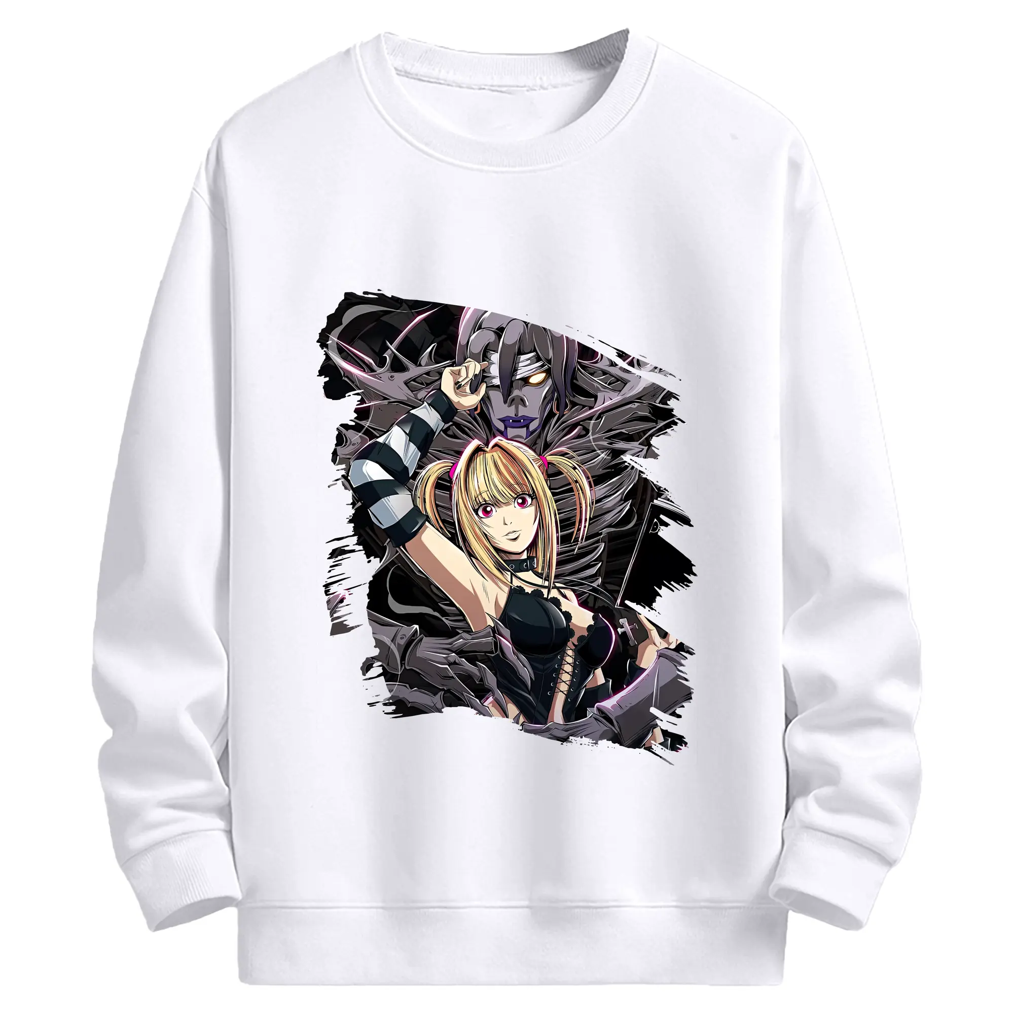 デスノート グッズ,弥海砂 - 高品質 クルーネック スウェット ・ コットン59％ ポリエステル41％ ・ ユニセックス 長袖 トレーナー ・ カジュアル デイリー スポーツ 散歩用