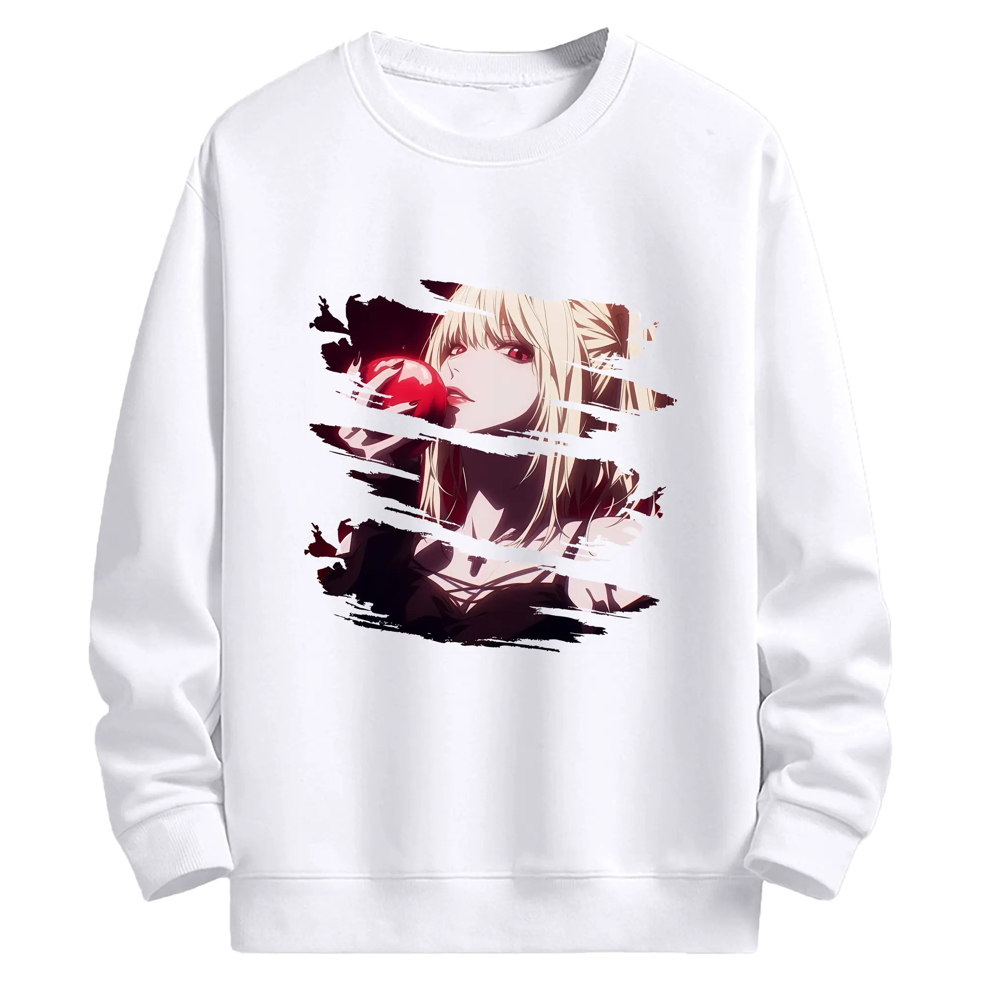 デスノート グッズ,弥海砂 - 高品質 クルーネック スウェット ・ コットン59％ ポリエステル41％ ・ ユニセックス 長袖 トレーナー ・ カジュアル デイリー スポーツ 散歩用