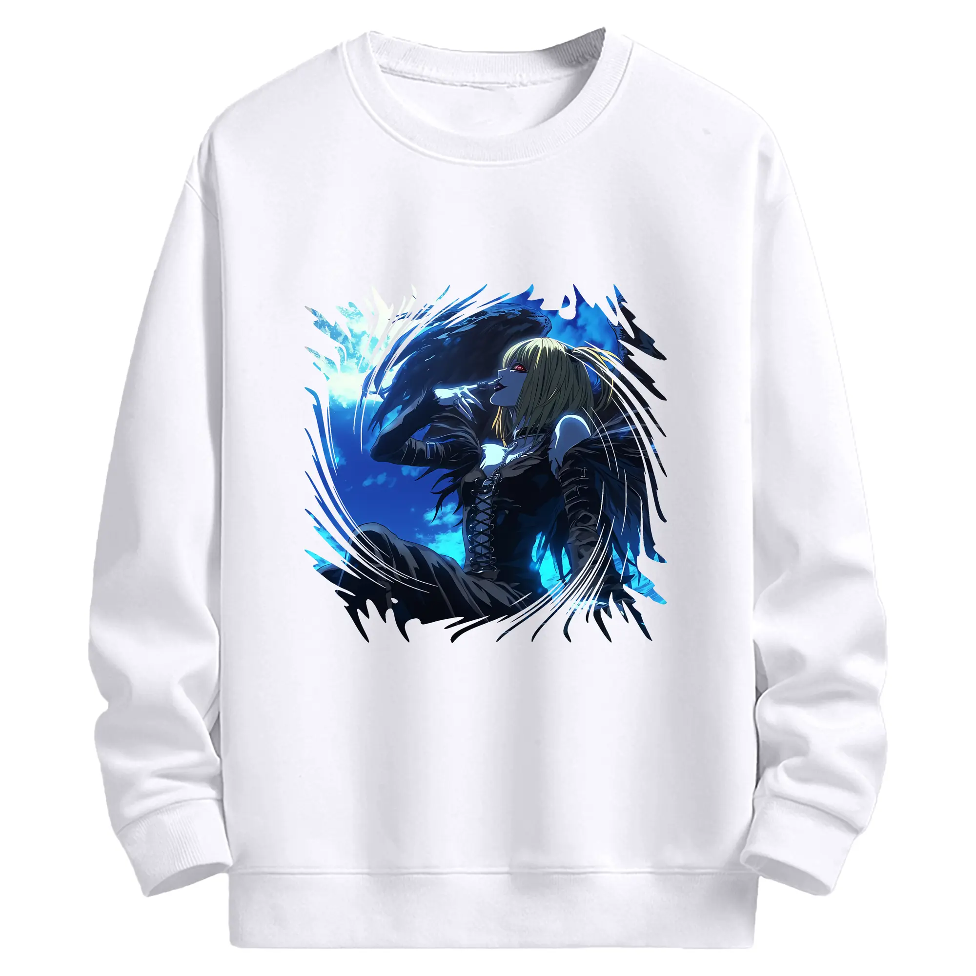 デスノート グッズ,弥海砂 - 高品質 クルーネック スウェット ・ コットン59％ ポリエステル41％ ・ ユニセックス 長袖 トレーナー ・ カジュアル デイリー スポーツ 散歩用
