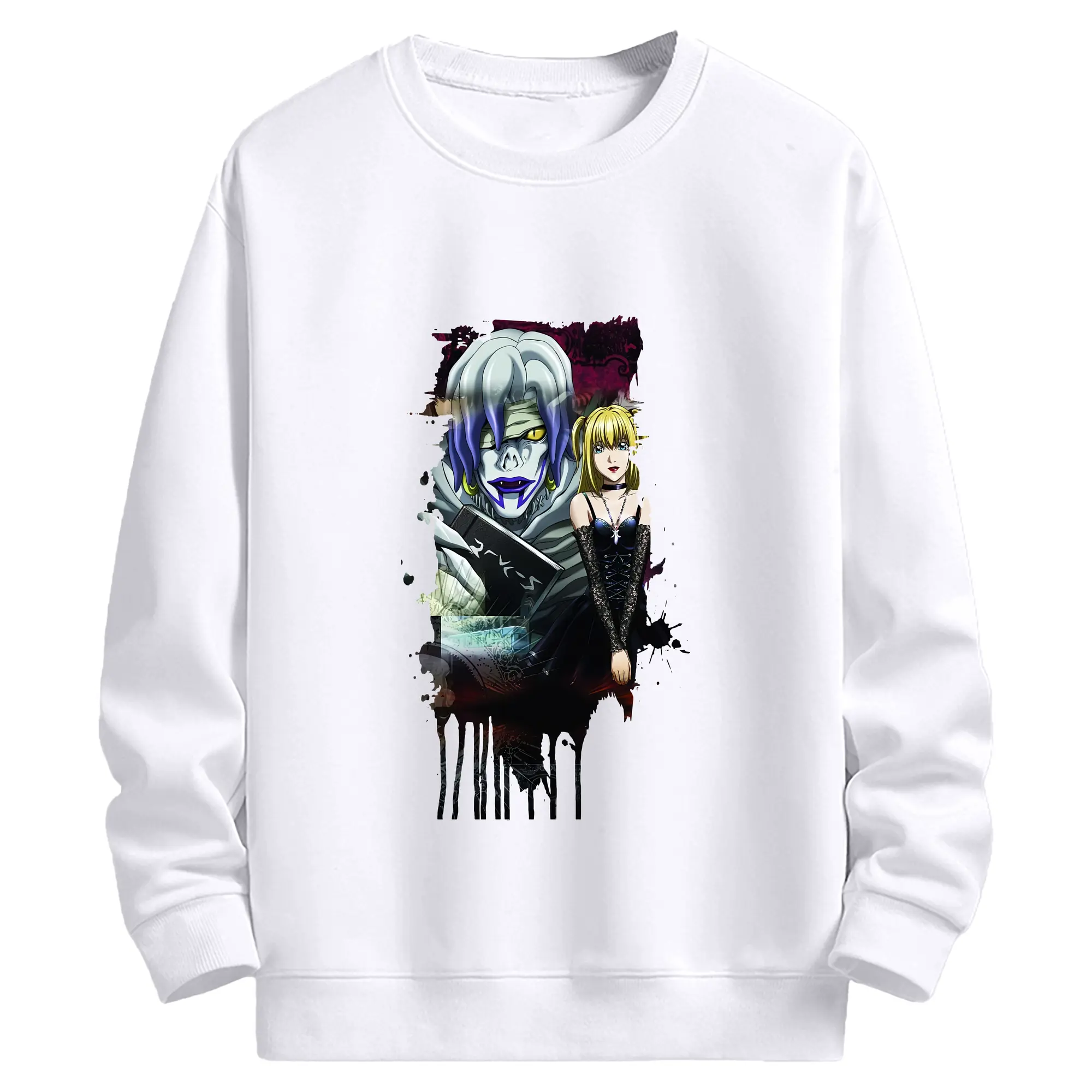 デスノート グッズ,弥海砂 - 高品質 クルーネック スウェット ・ コットン59％ ポリエステル41％ ・ ユニセックス 長袖 トレーナー ・ カジュアル デイリー スポーツ 散歩用