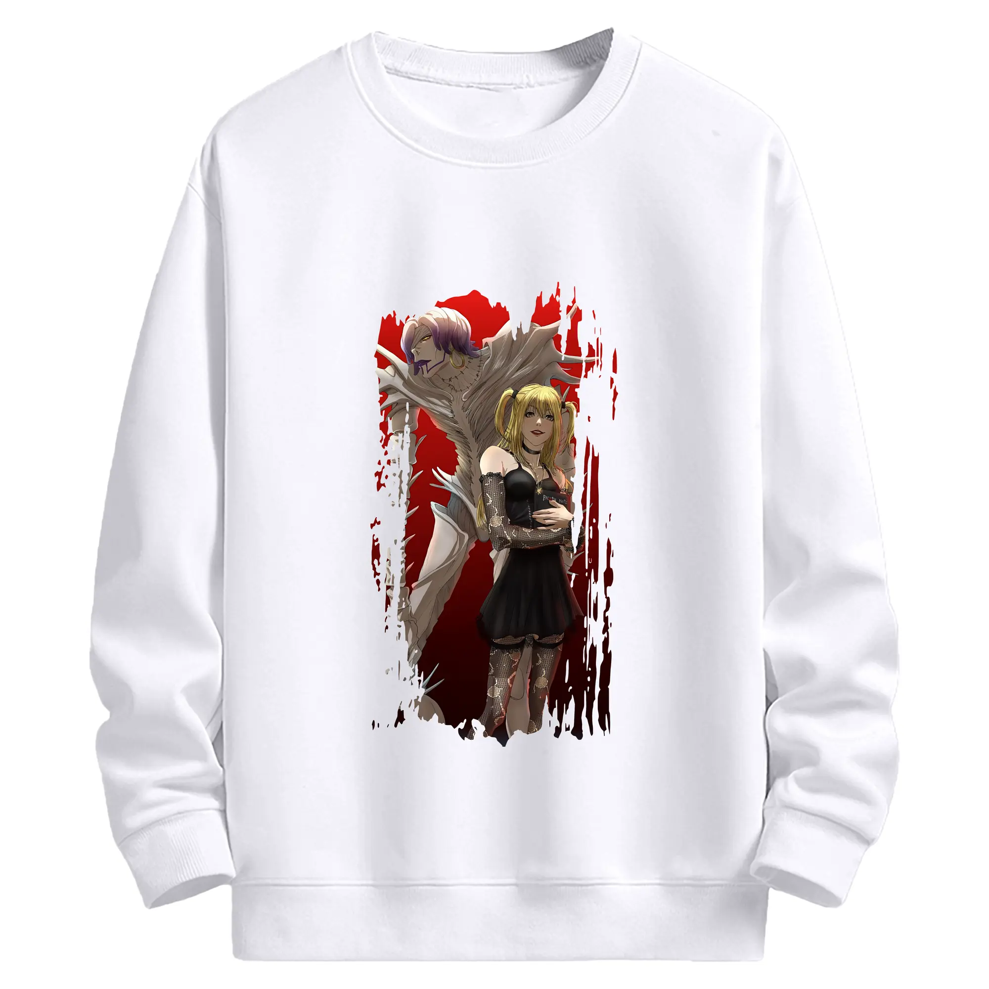 デスノート グッズ,弥海砂 - 高品質 クルーネック スウェット ・ コットン59％ ポリエステル41％ ・ ユニセックス 長袖 トレーナー ・ カジュアル デイリー スポーツ 散歩用